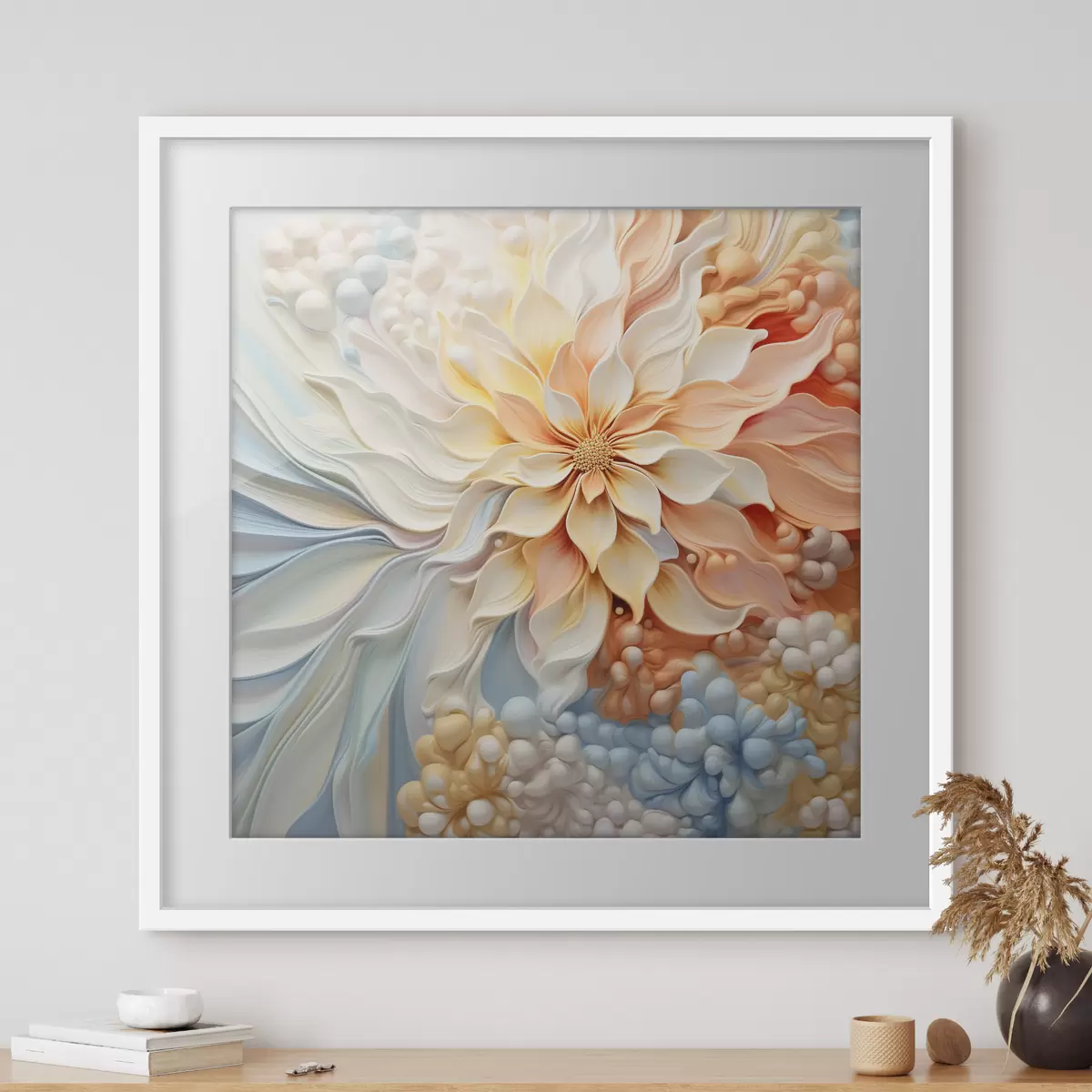 Poster Volumétrique grande fleur f41552