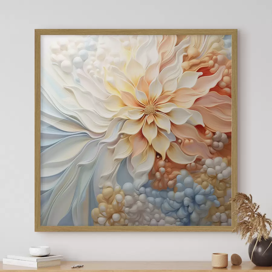Papier peint Volumétrique grande fleur f41552