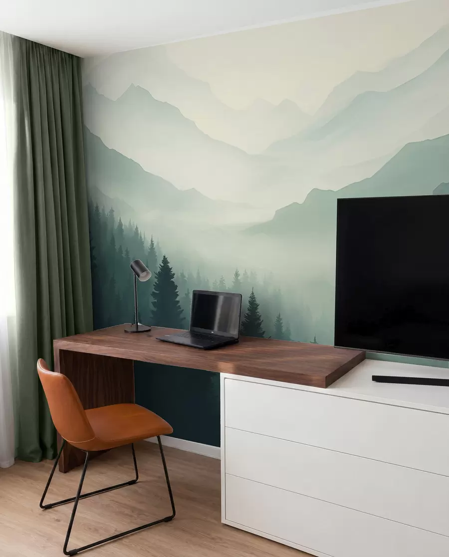 Papier peint Forêts et montagnes w02186