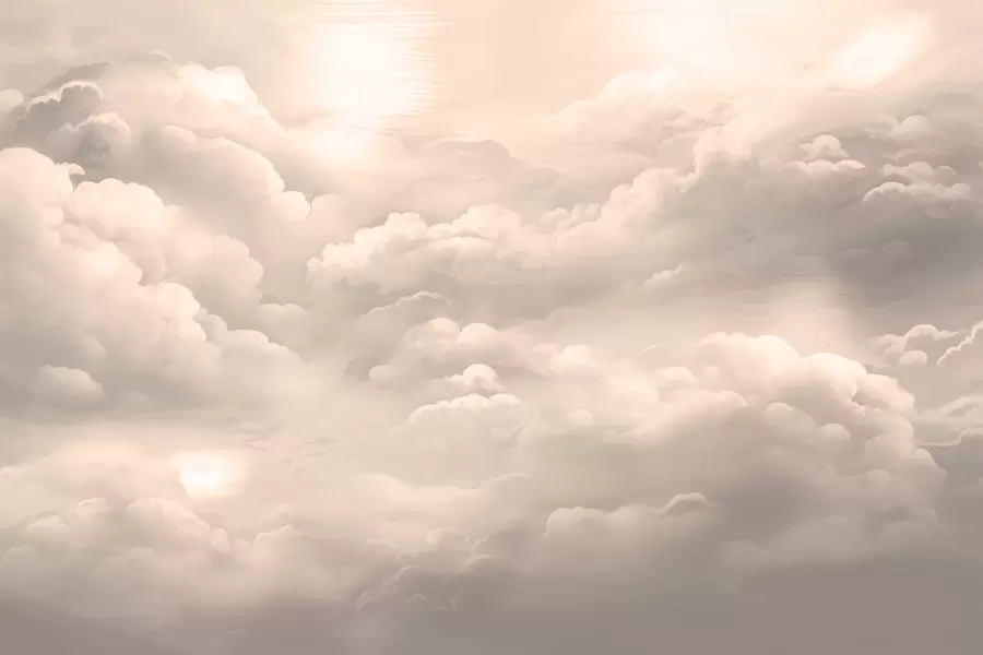 Papier peint Nuages en couleur sépia w02189