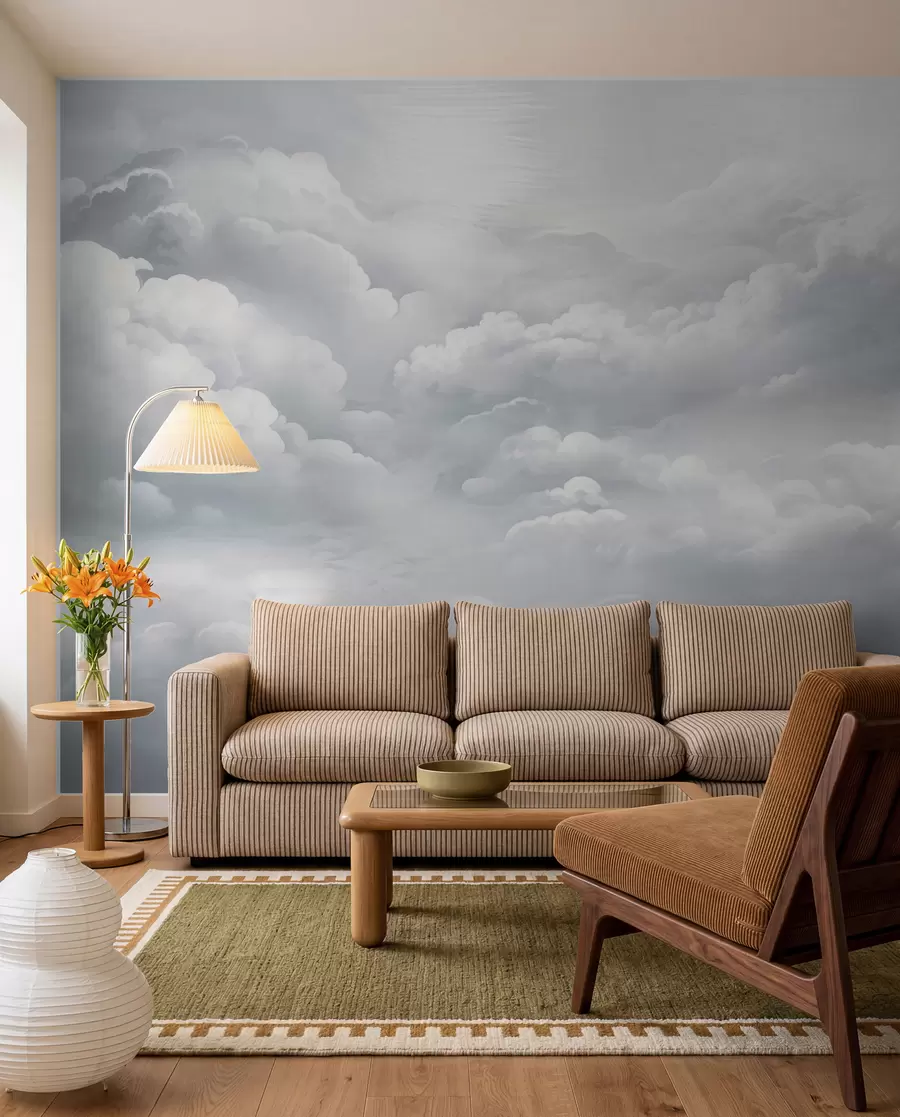Papier peint Voûte de nuages argentés w02189v1