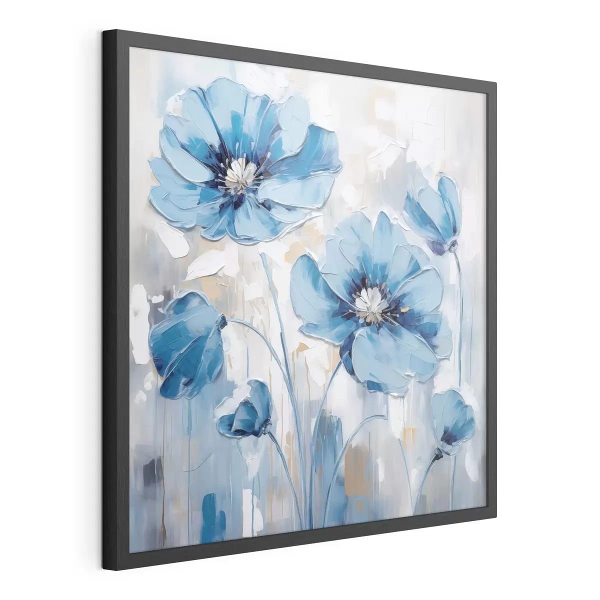 Poster Fleurs bleues peintes f41597