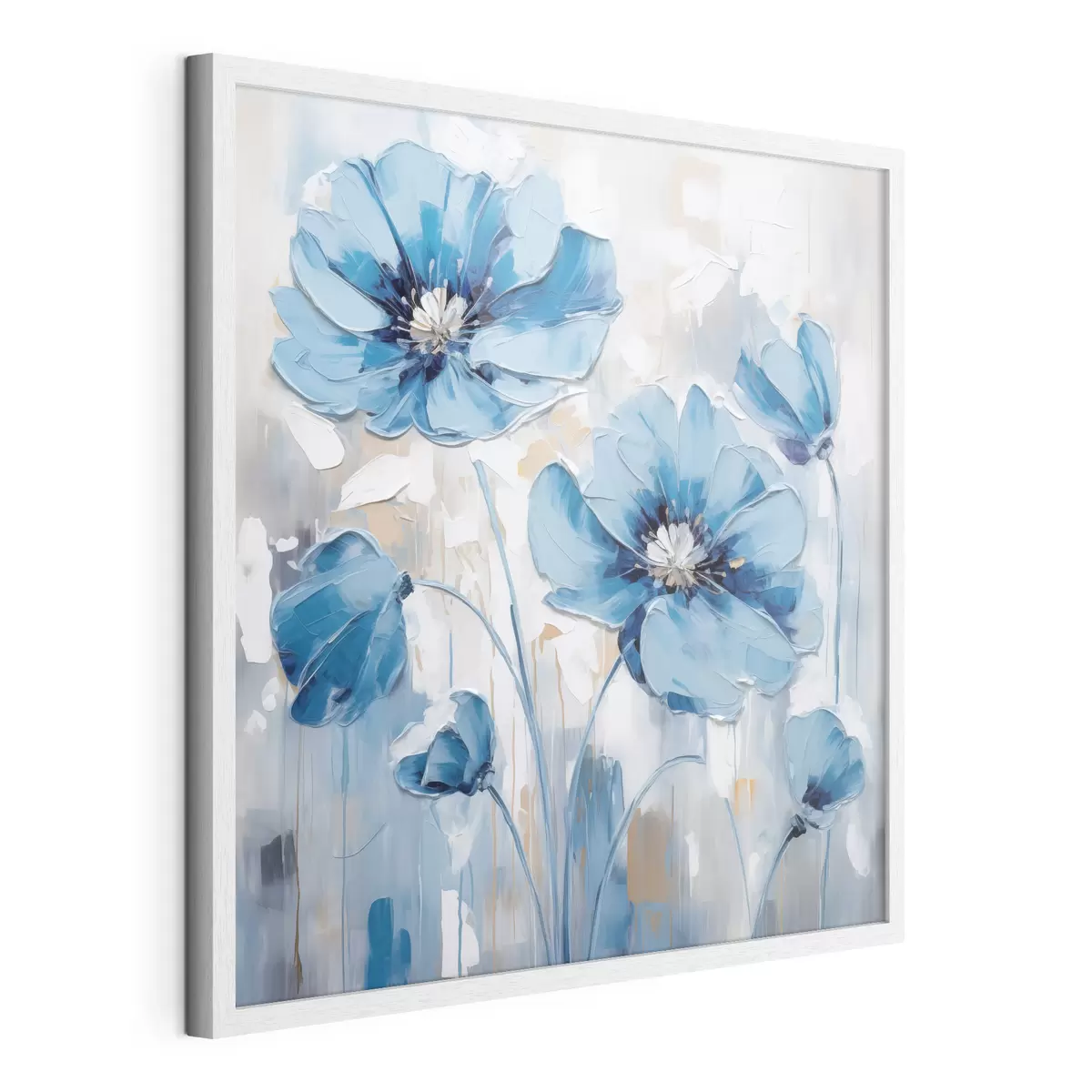 Poster Fleurs bleues peintes f41597
