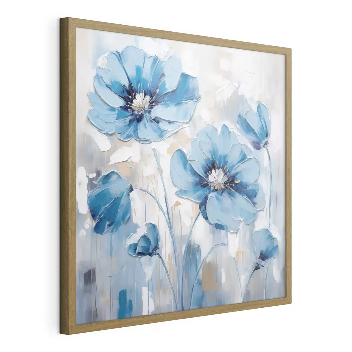 Poster Fleurs bleues peintes f41597