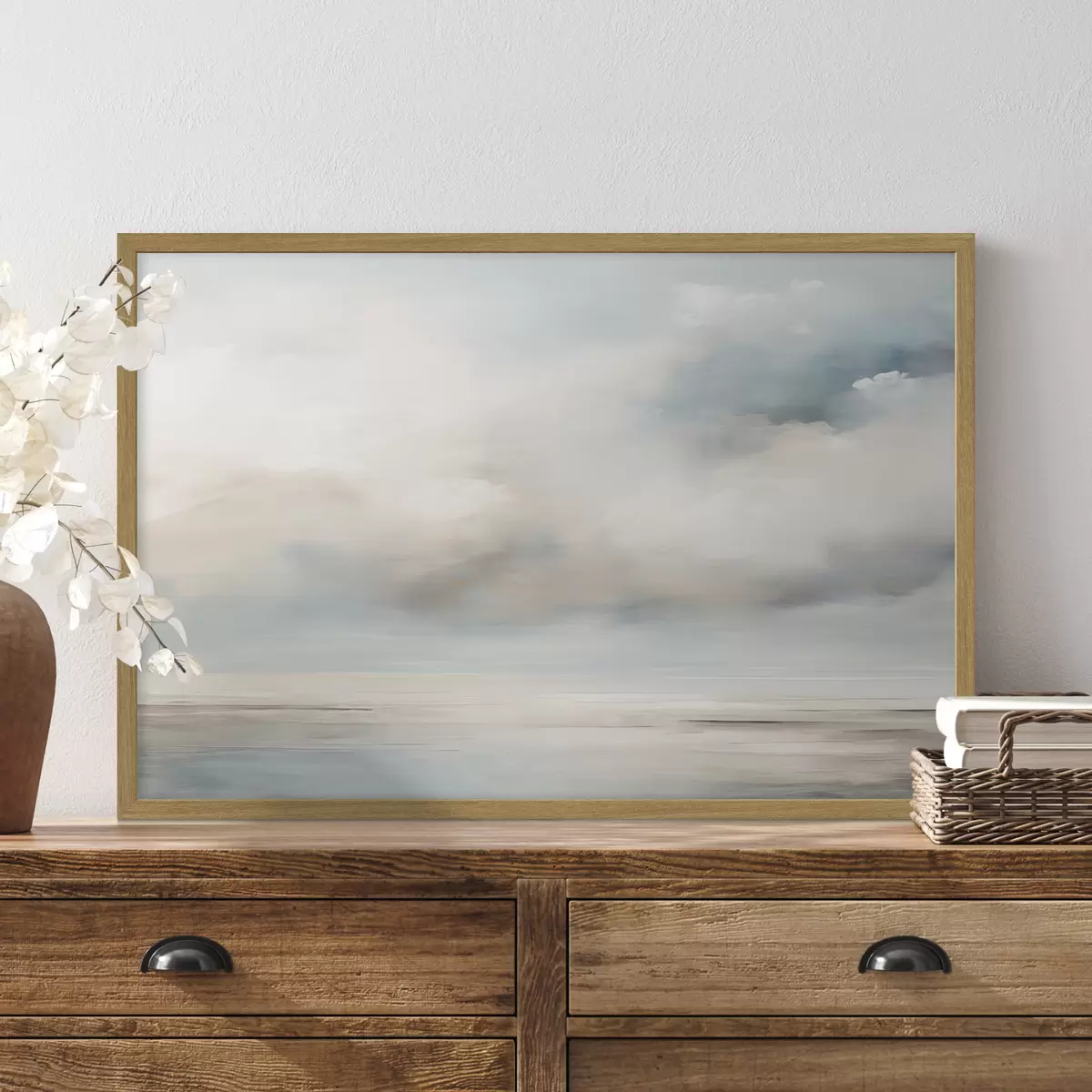 Poster Aquarelle mer et nuages f41602