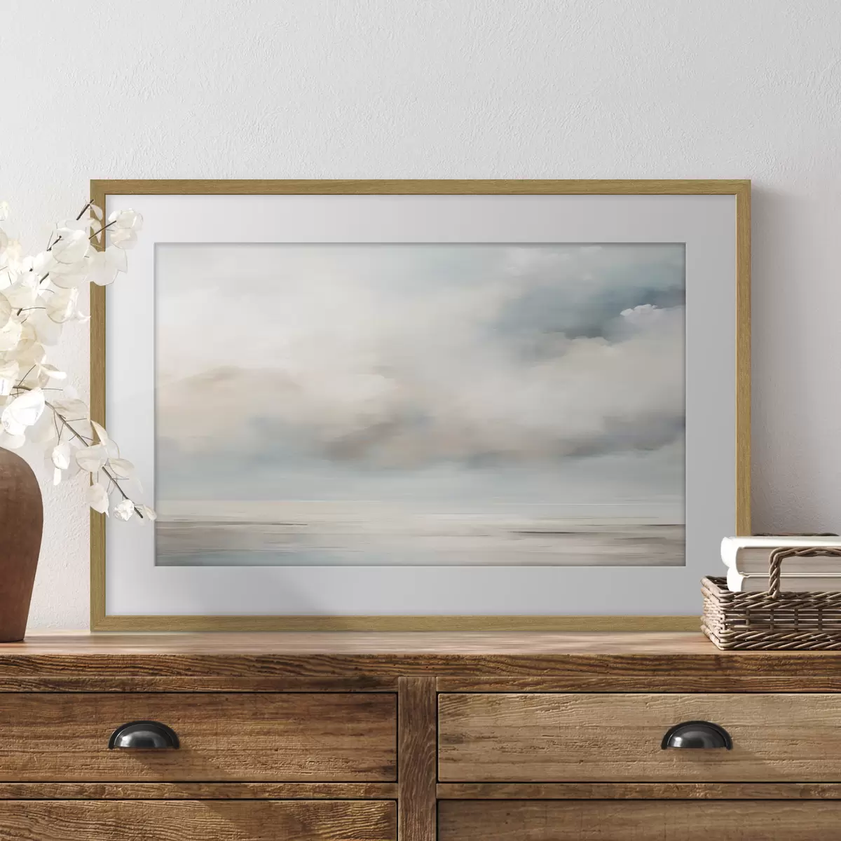 Poster Aquarelle mer et nuages f41602