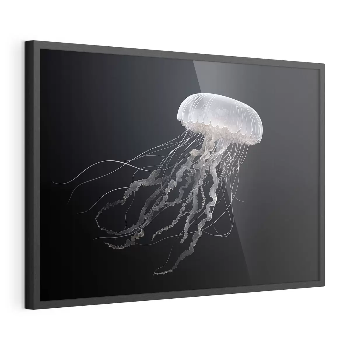 Poster Méduse magique sur fond sombre f41606