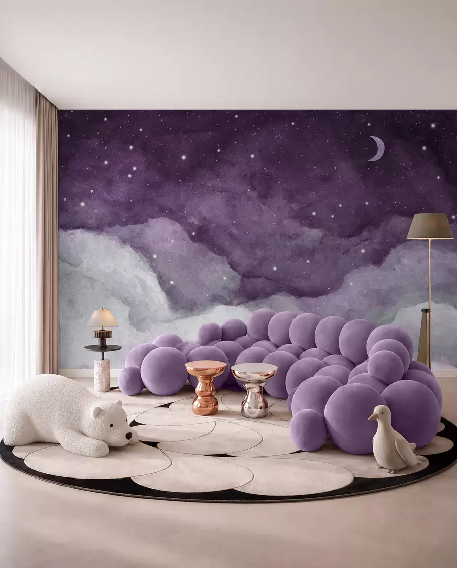 Papier peint Chuchotements de la nuit dans des teintes douces u96076v3