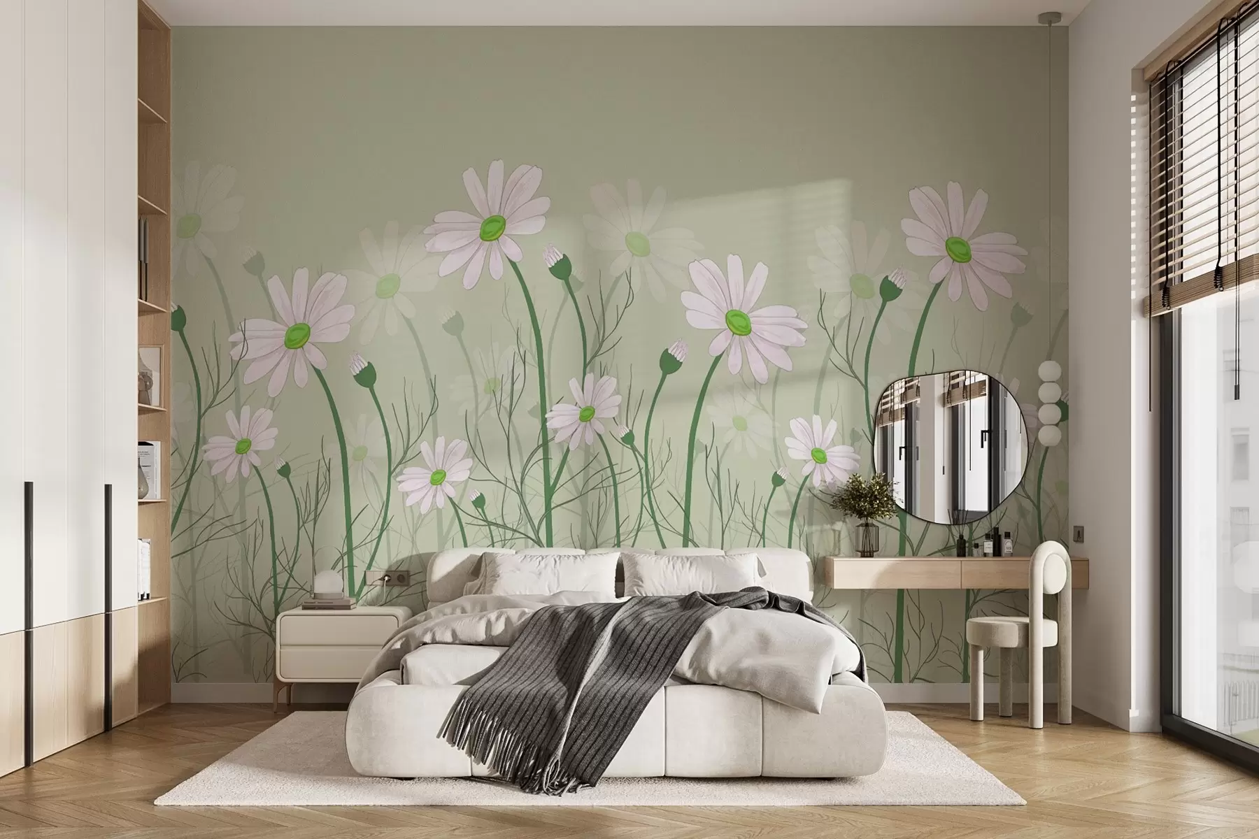 Papier peint Fleurs délicates dansant dans la brise w00802v2
