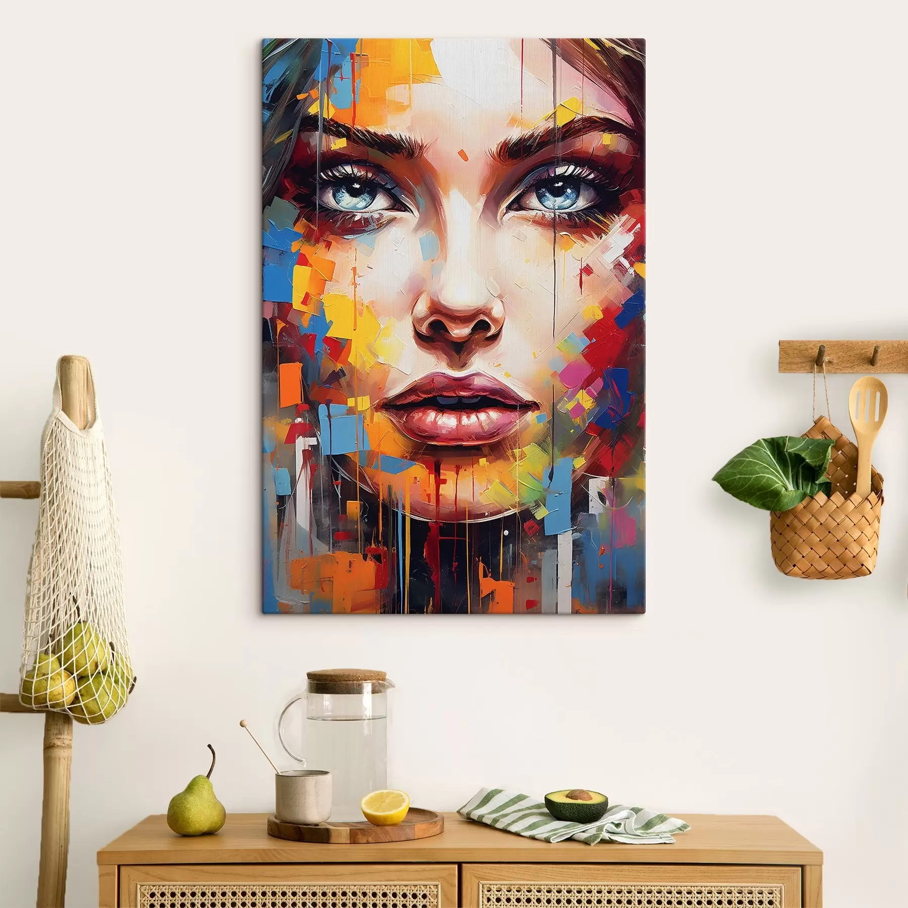 Papier peint Visage d'une fille avec de la peinture s41564
