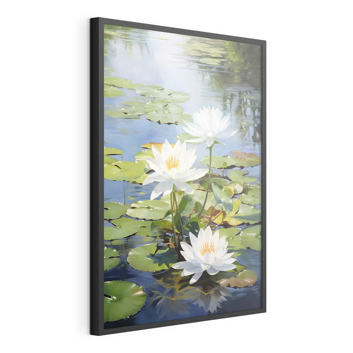 Poster Trois nénuphars sur l’eau f41572
