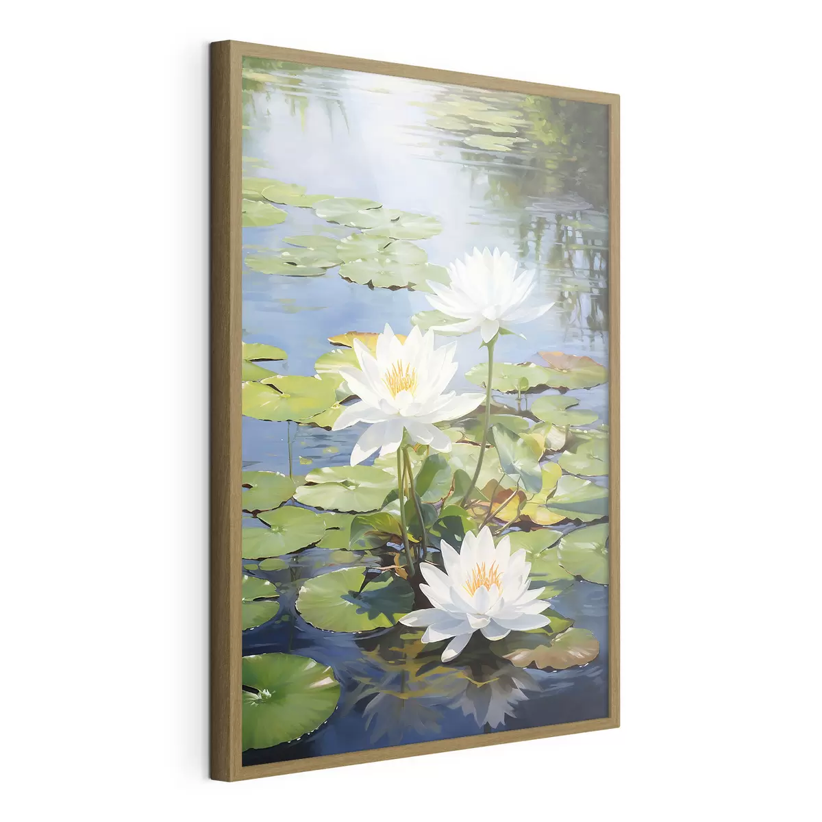Poster Trois nénuphars sur l’eau f41572