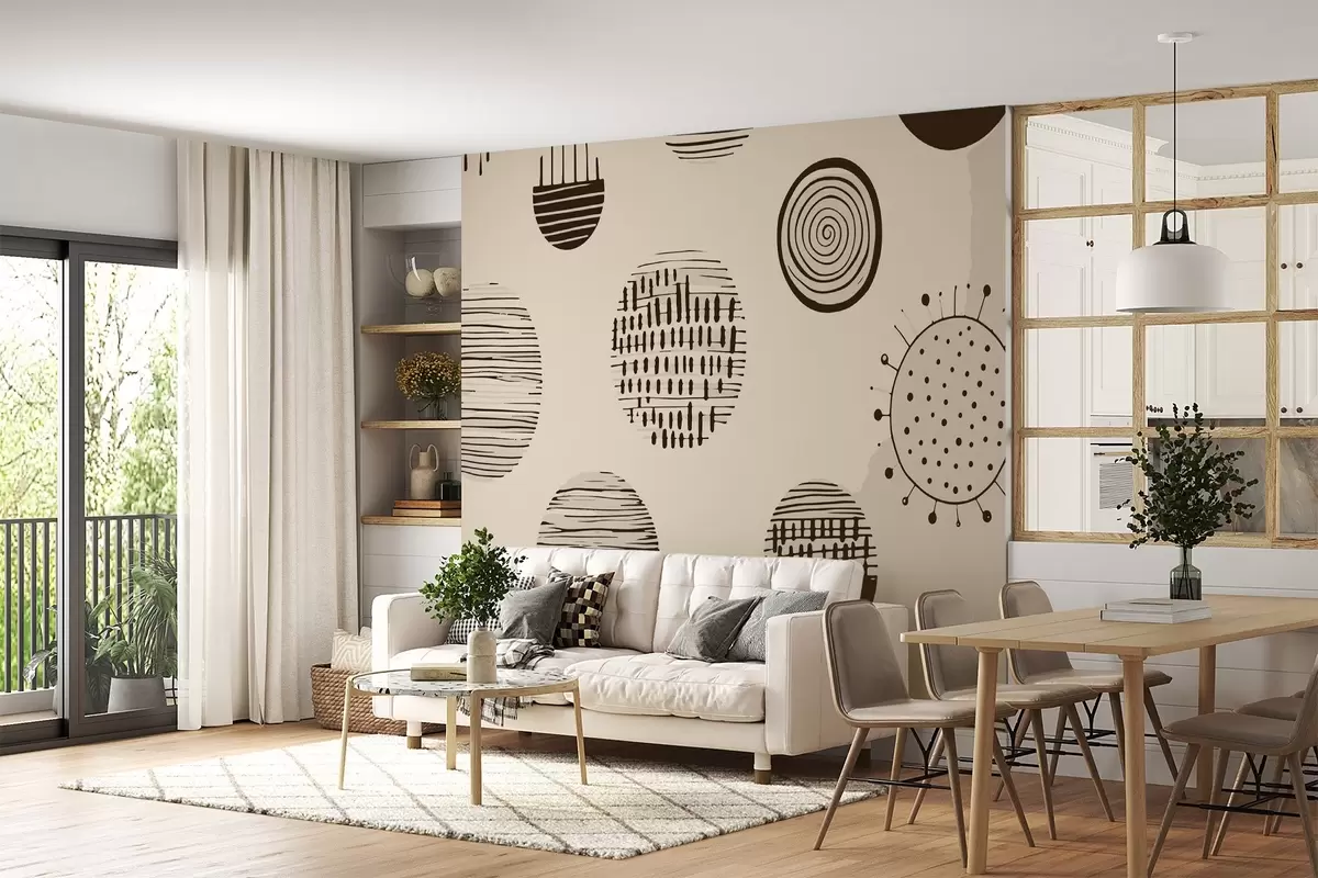 Papier peint Motifs graphiques abstraits w02163