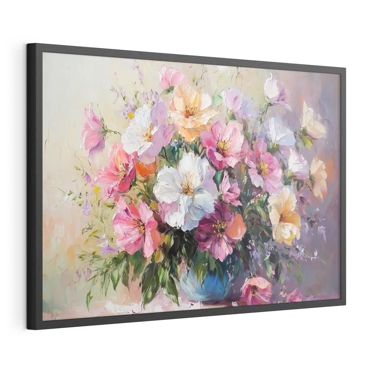 Poster Bouquet de jardin en vase bleu f41630