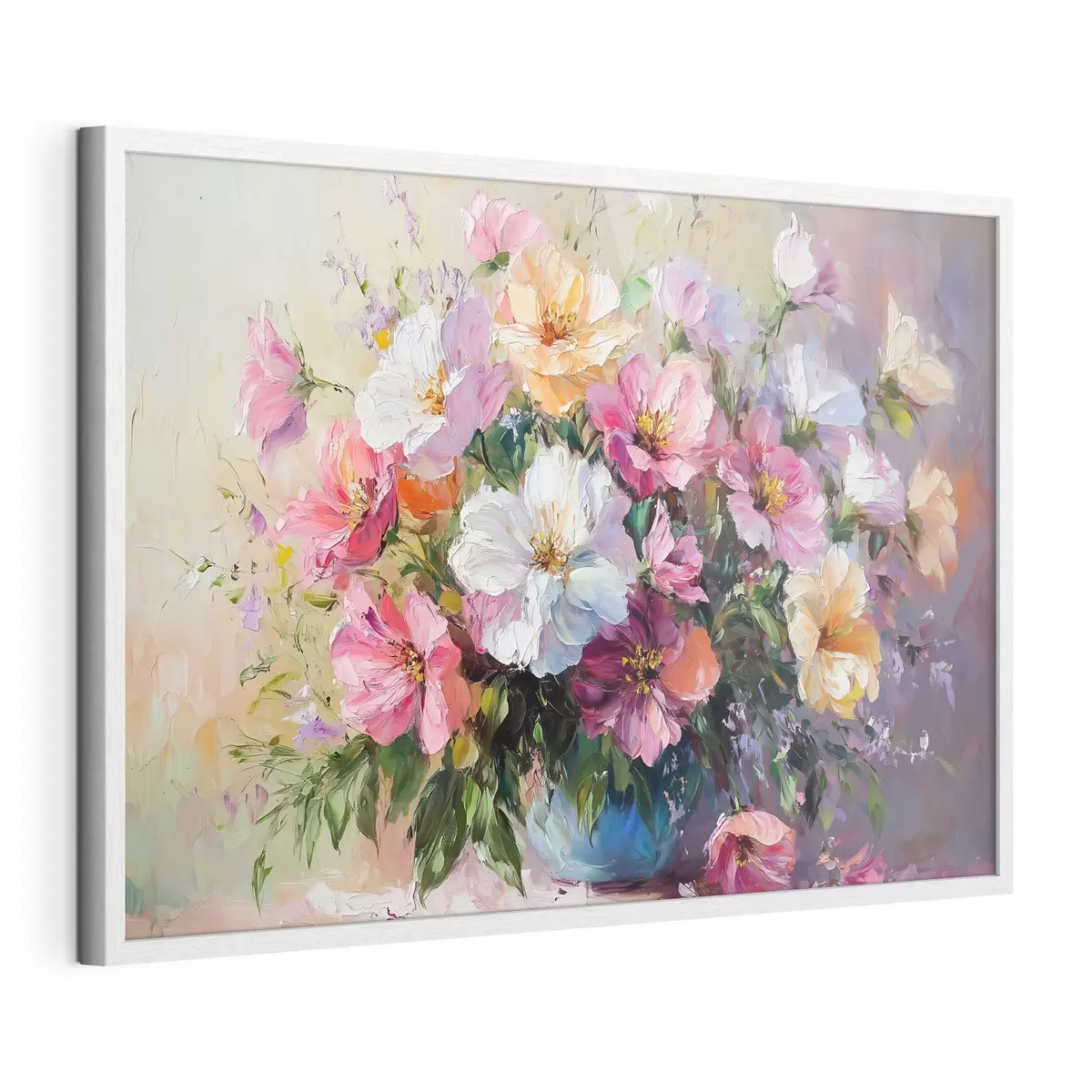 Poster Bouquet de jardin en vase bleu f41630