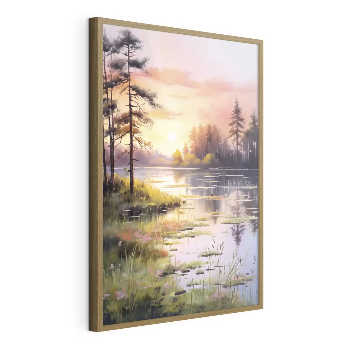 Poster Le lac rencontre le soleil f41644