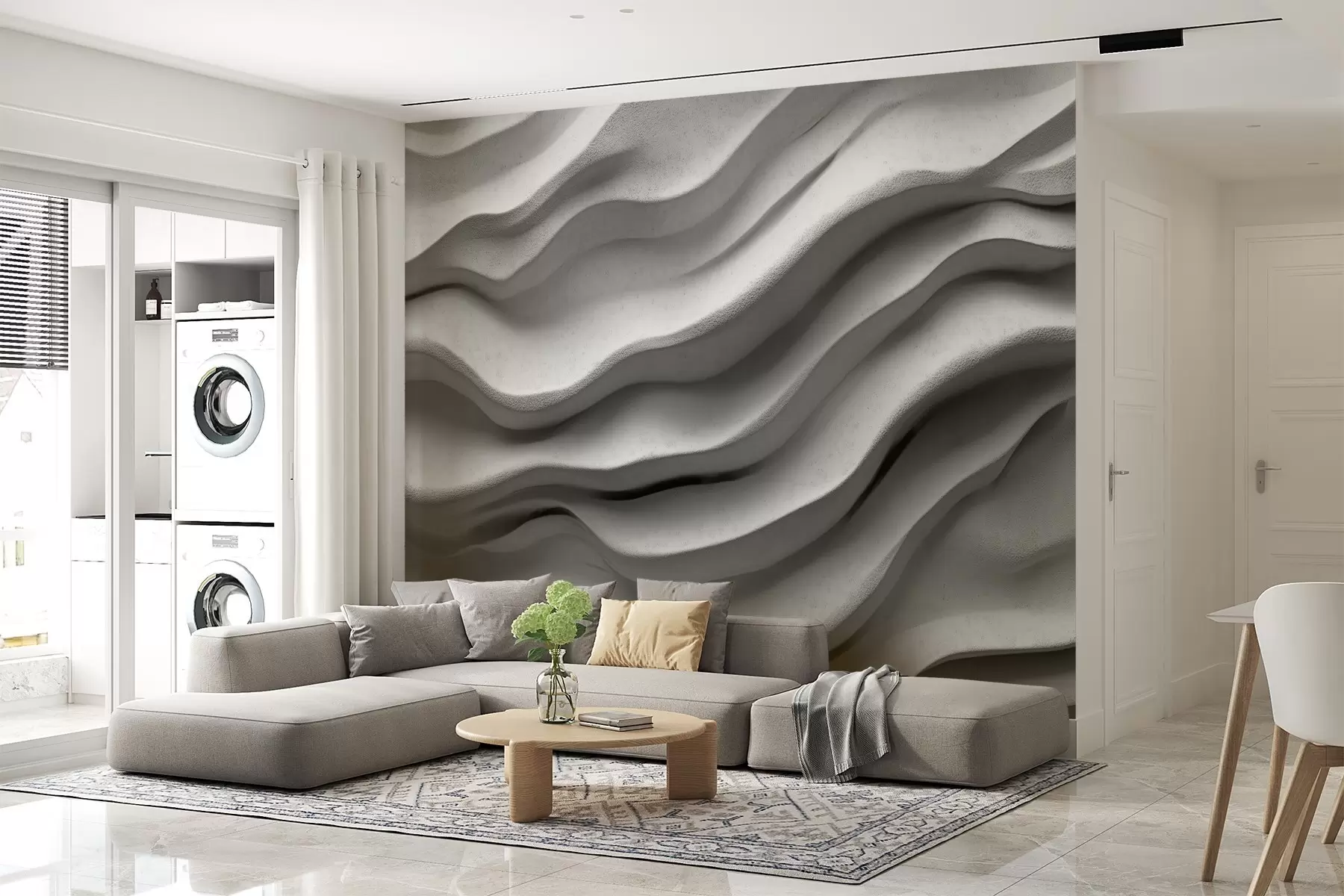 Papier peint Сoncrete texture of smooth relief w02233