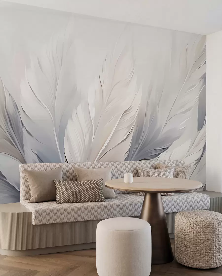 Papier peint Plumes légères et aériennes w02213