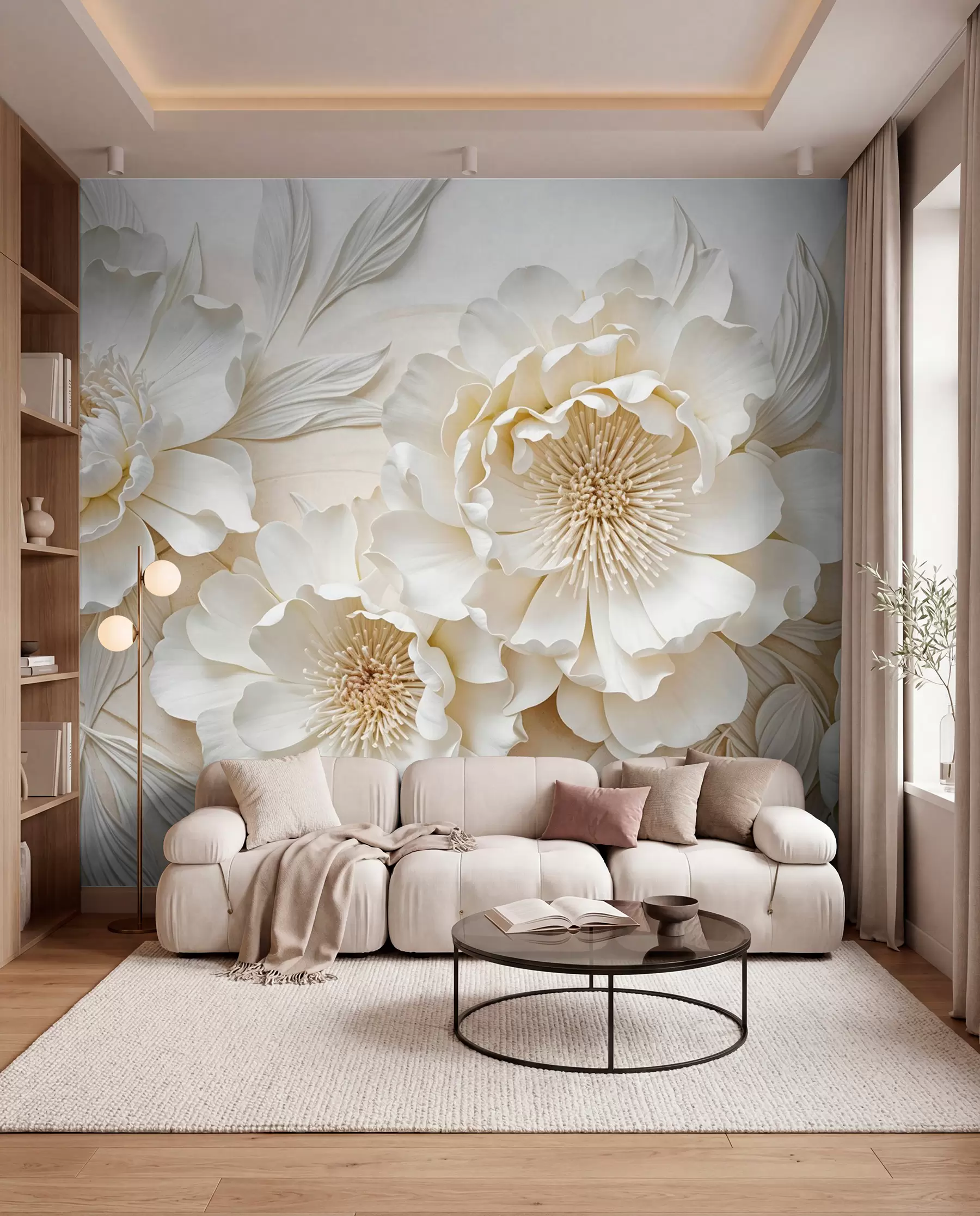 Papier peint Pivoines blanches w08431