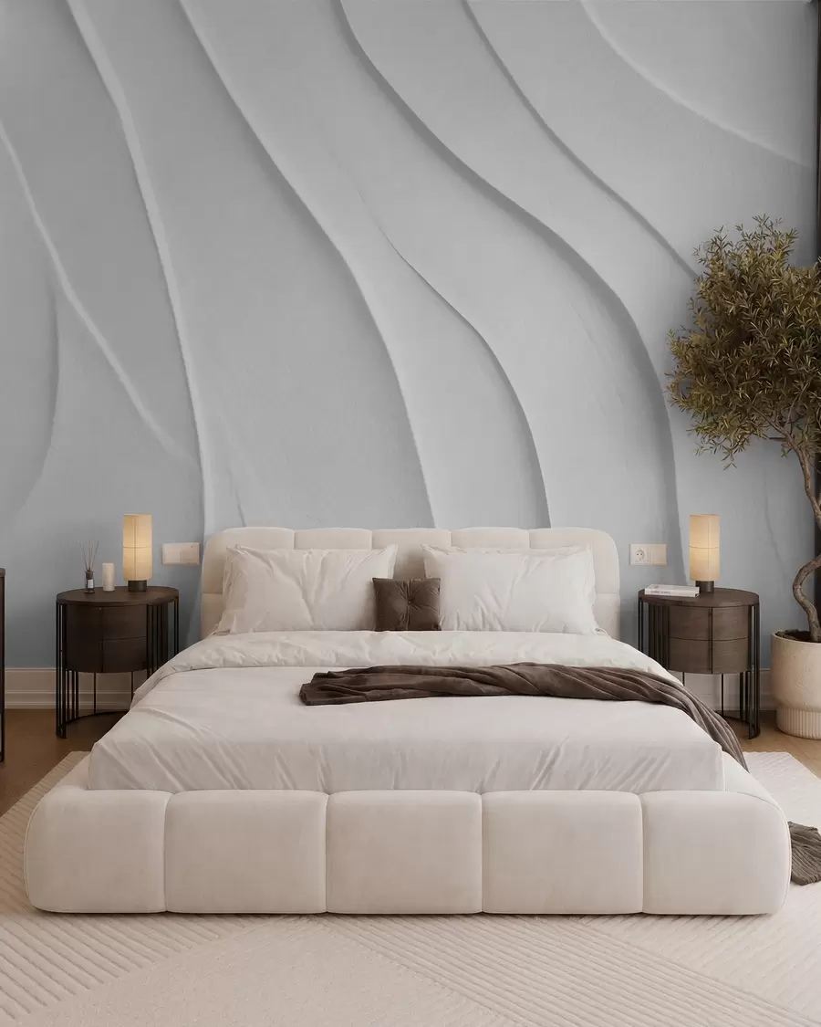 Papier peint Arches blanches plissées w02298