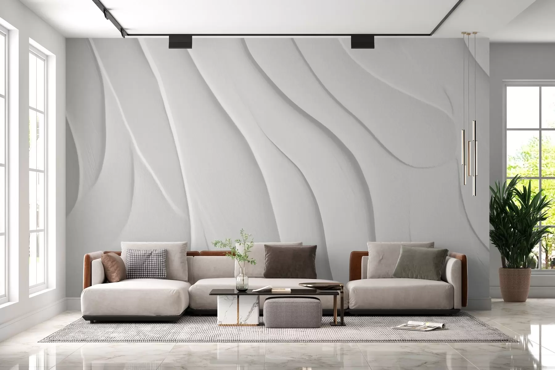 Papier peint Effet de paroi en béton léger w02298