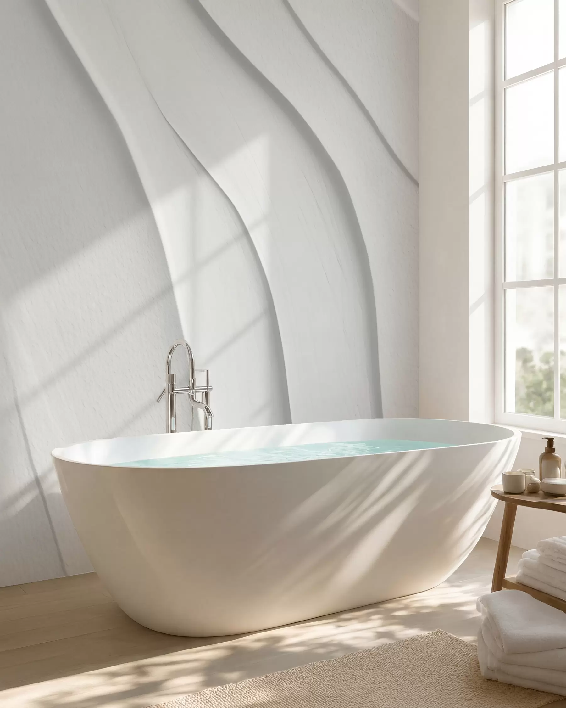 Papier peint Arches blanches plissées w02298