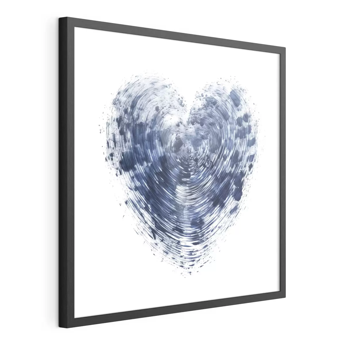 Poster Coeur texturé bleu f41707