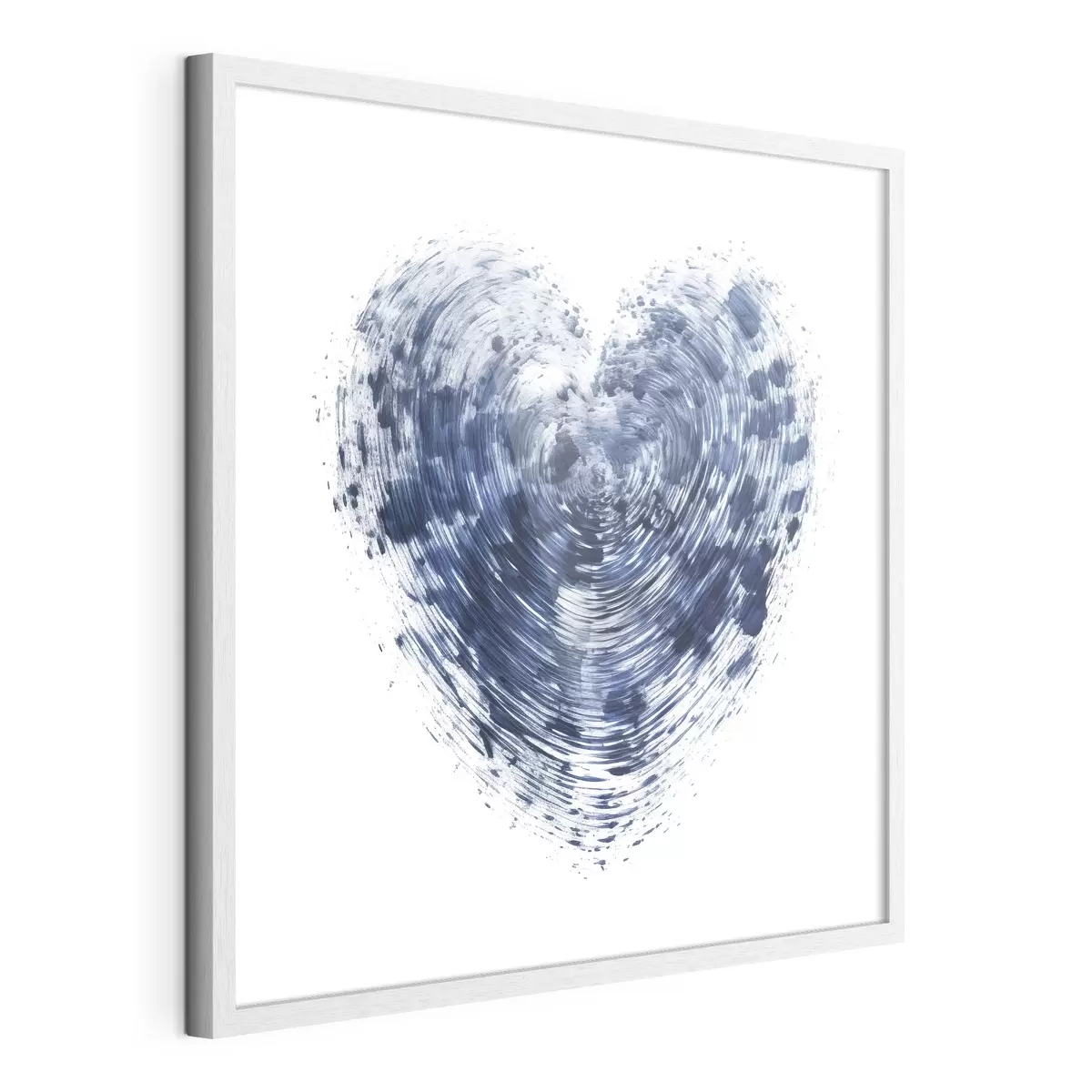 Poster Coeur texturé bleu f41707