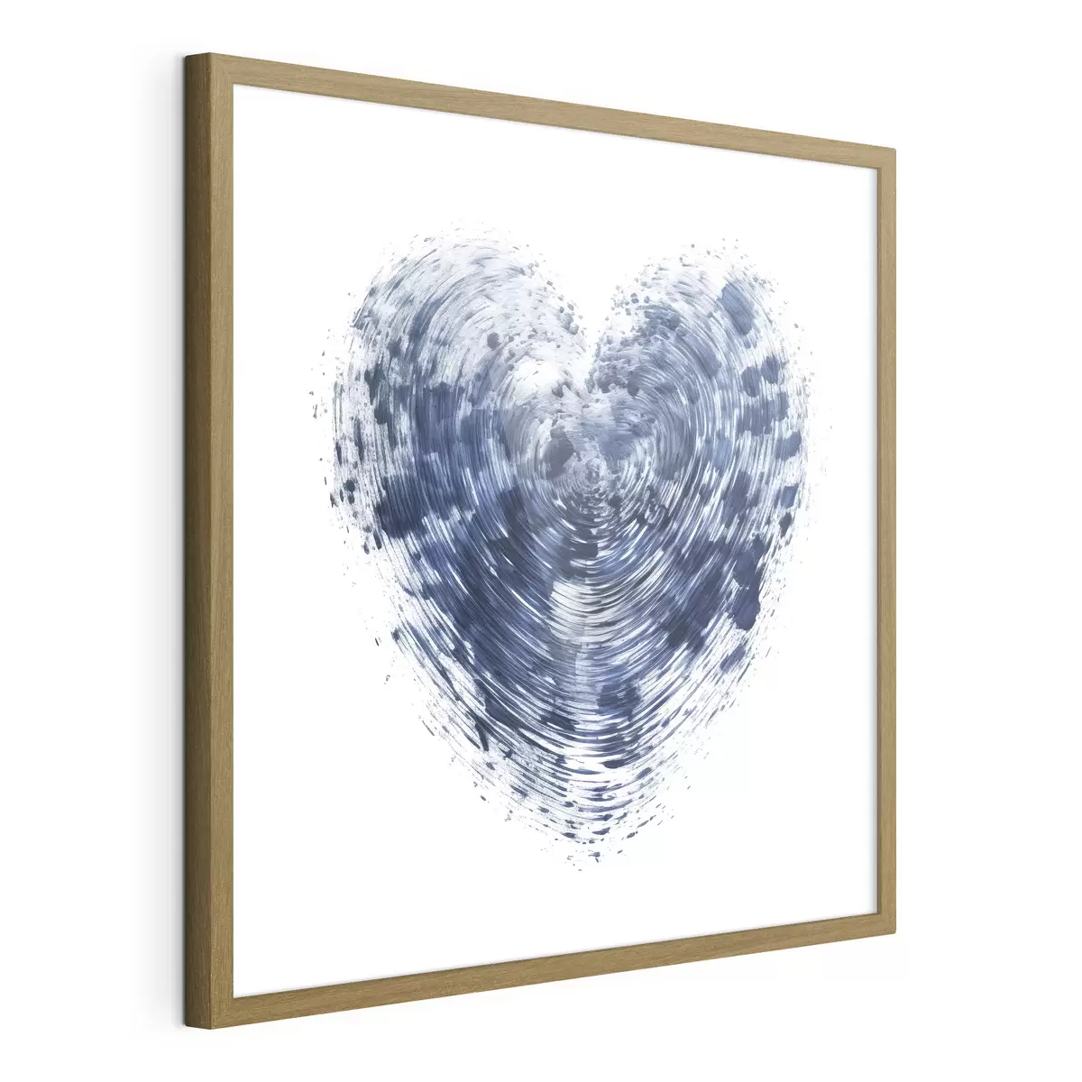 Poster Coeur texturé bleu f41707