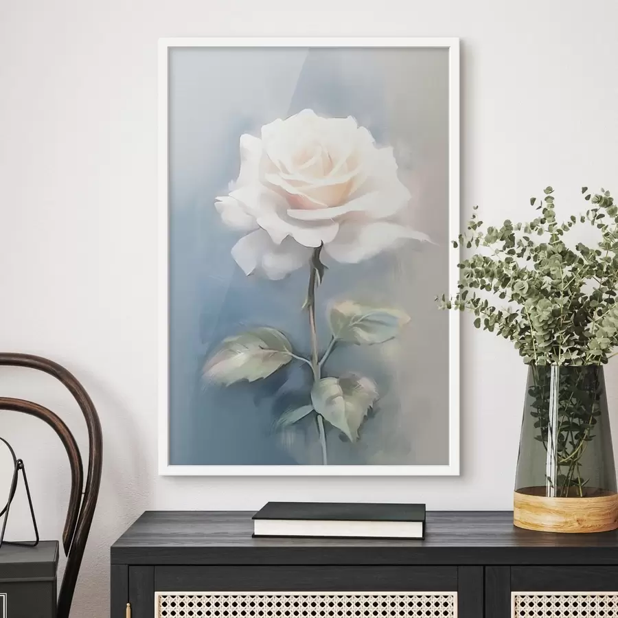 Papier peint Rose blanche f41696