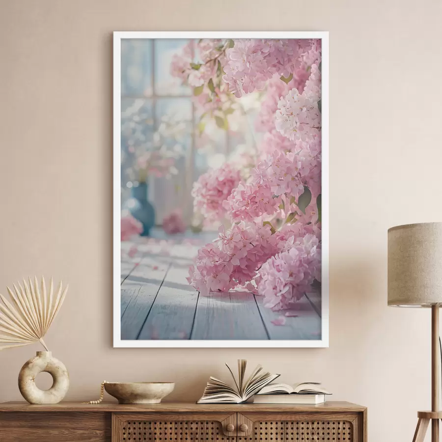 Papier peint Rose lilas sur le fond de la fenêtre f41748