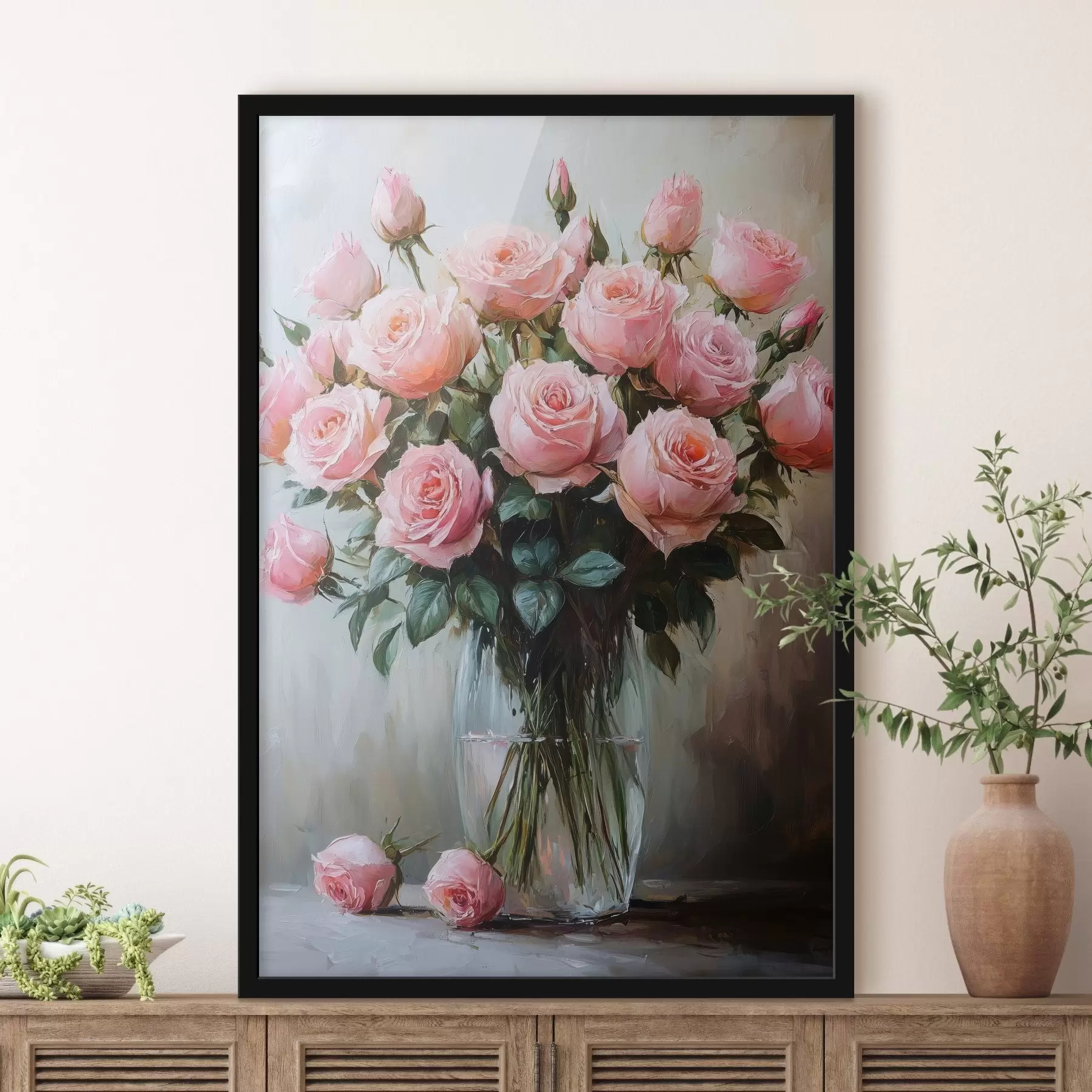 Papier peint Bouquet de roses dans un vase f41749