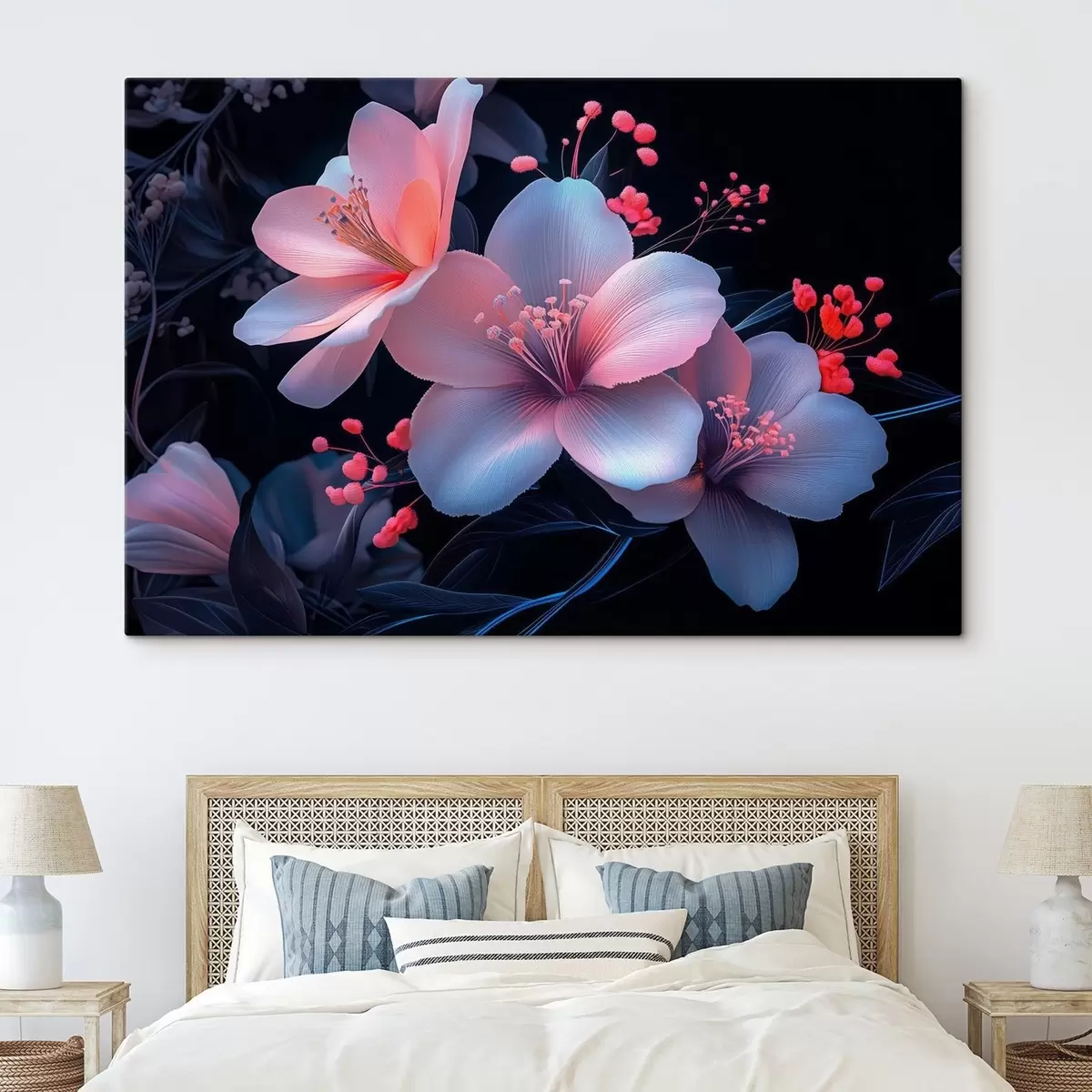 Tableau Lys avec imitation de peinture au néon s41857