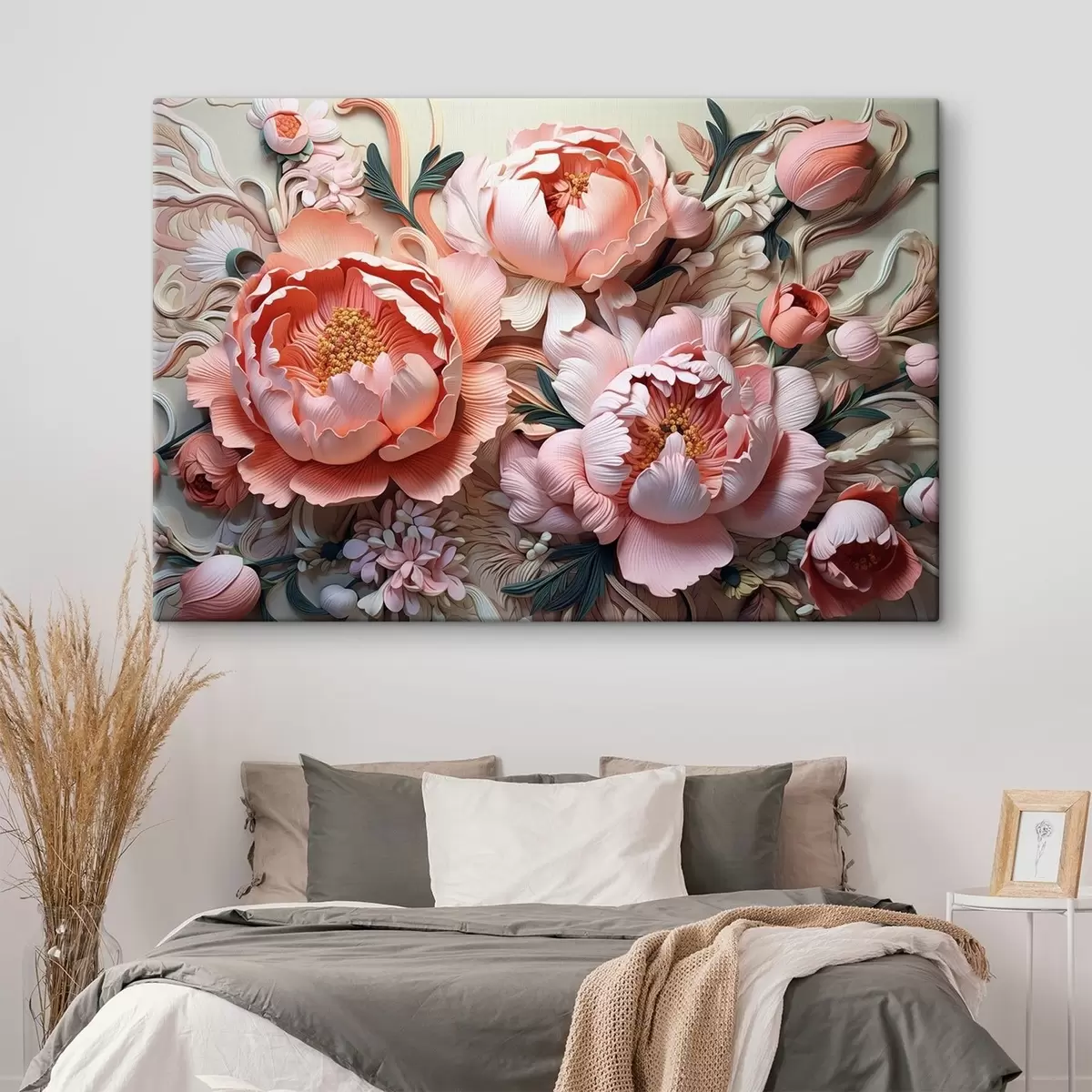 Tableau Pivoines luxuriantes dans les tons roses s41859