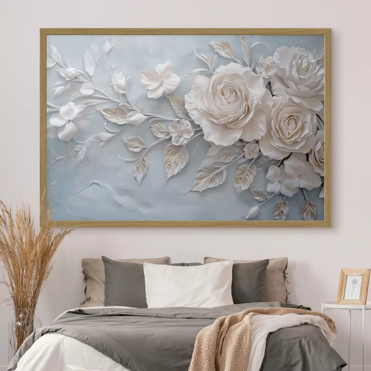 Poster Arrangement floral dans des tons neutres f41858