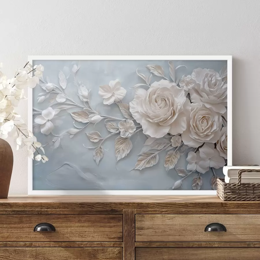 Papier peint Arrangement floral dans des tons neutres f41858