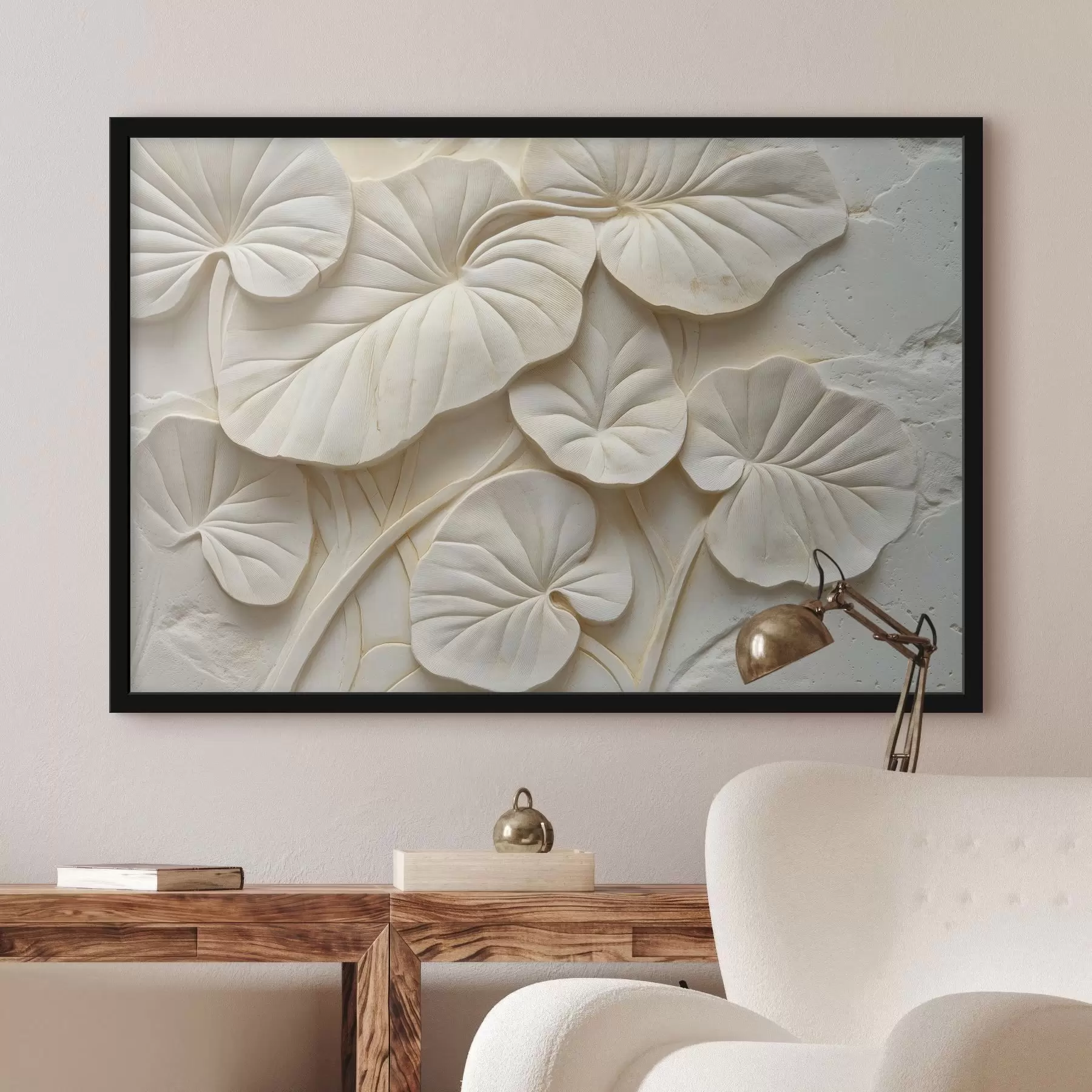 Papier peint Bas-relief de feuilles de monstera f41865