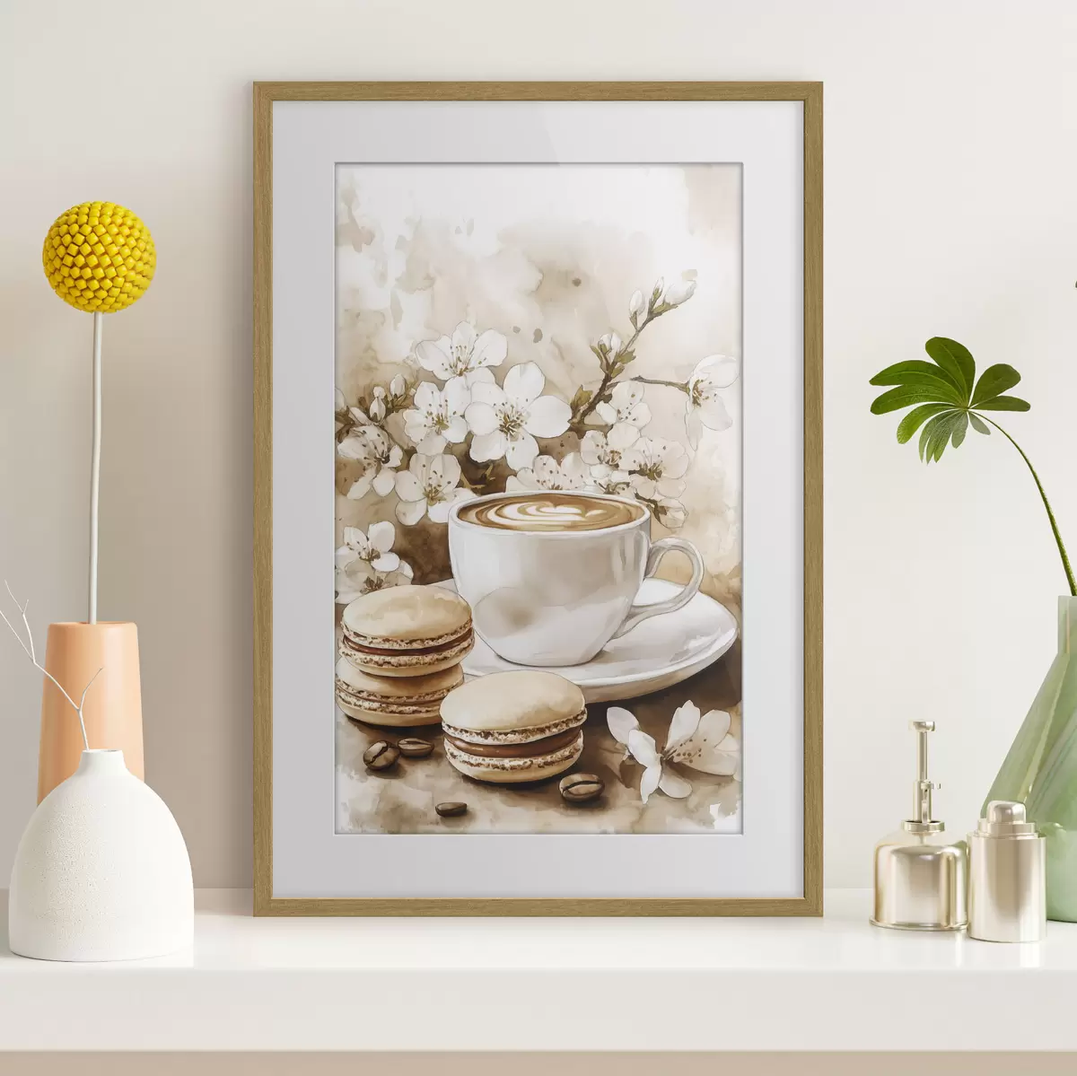Poster Café et macarons f41965