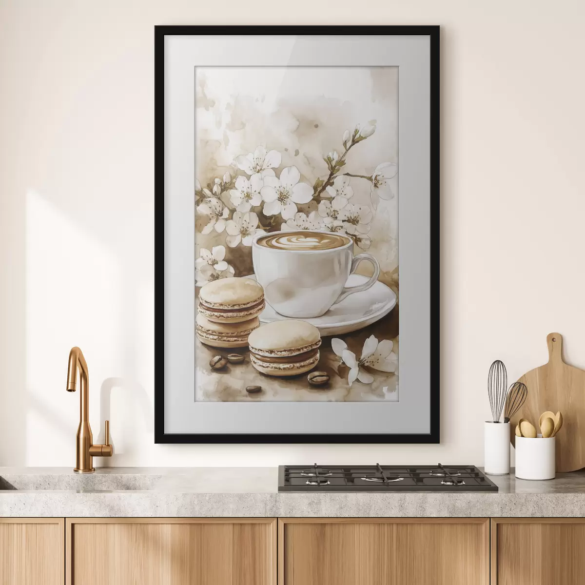 Poster Café et macarons f41965