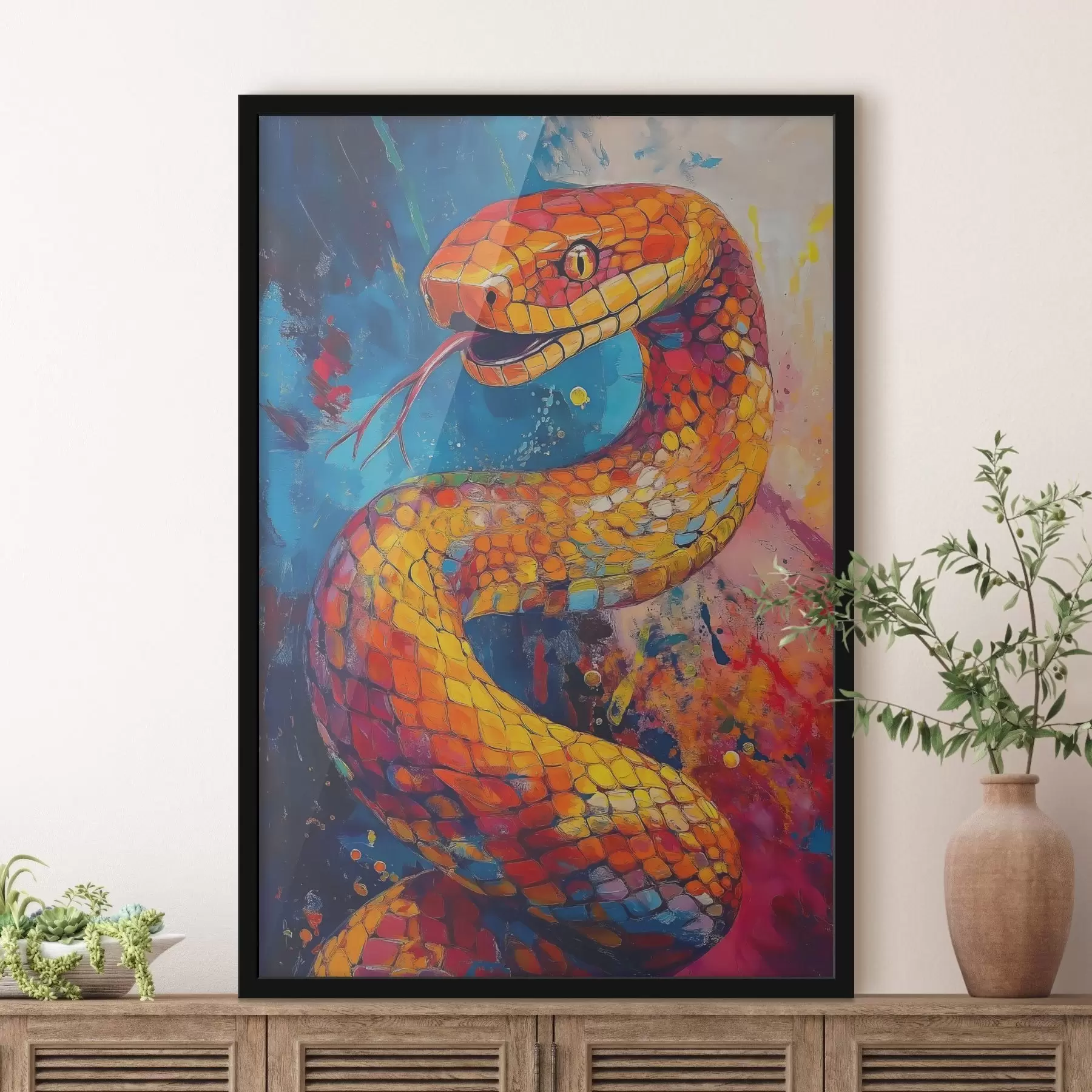 Papier peint Serpent coloré f41925