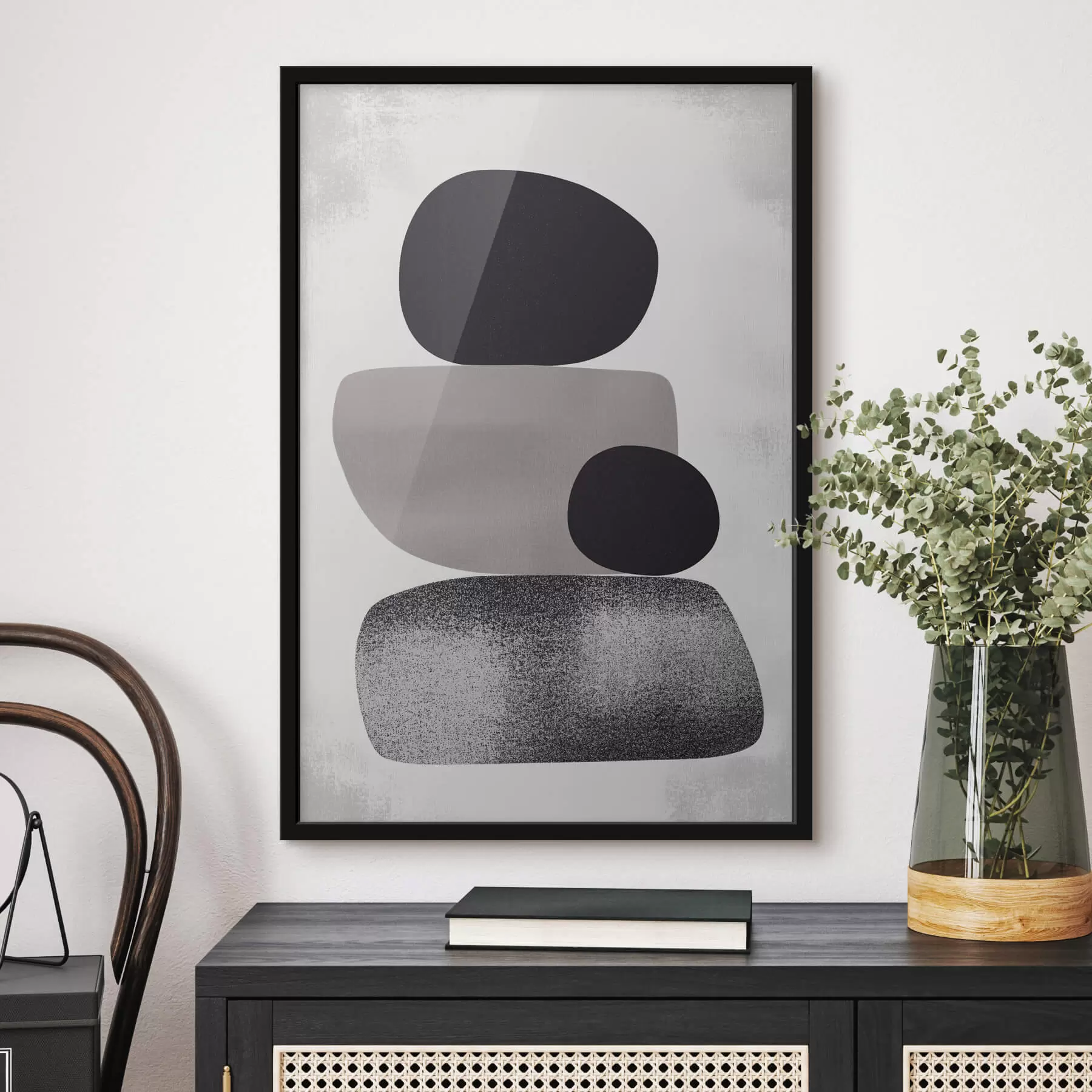 Papier peint Abstrait avec un carré au centre f41986