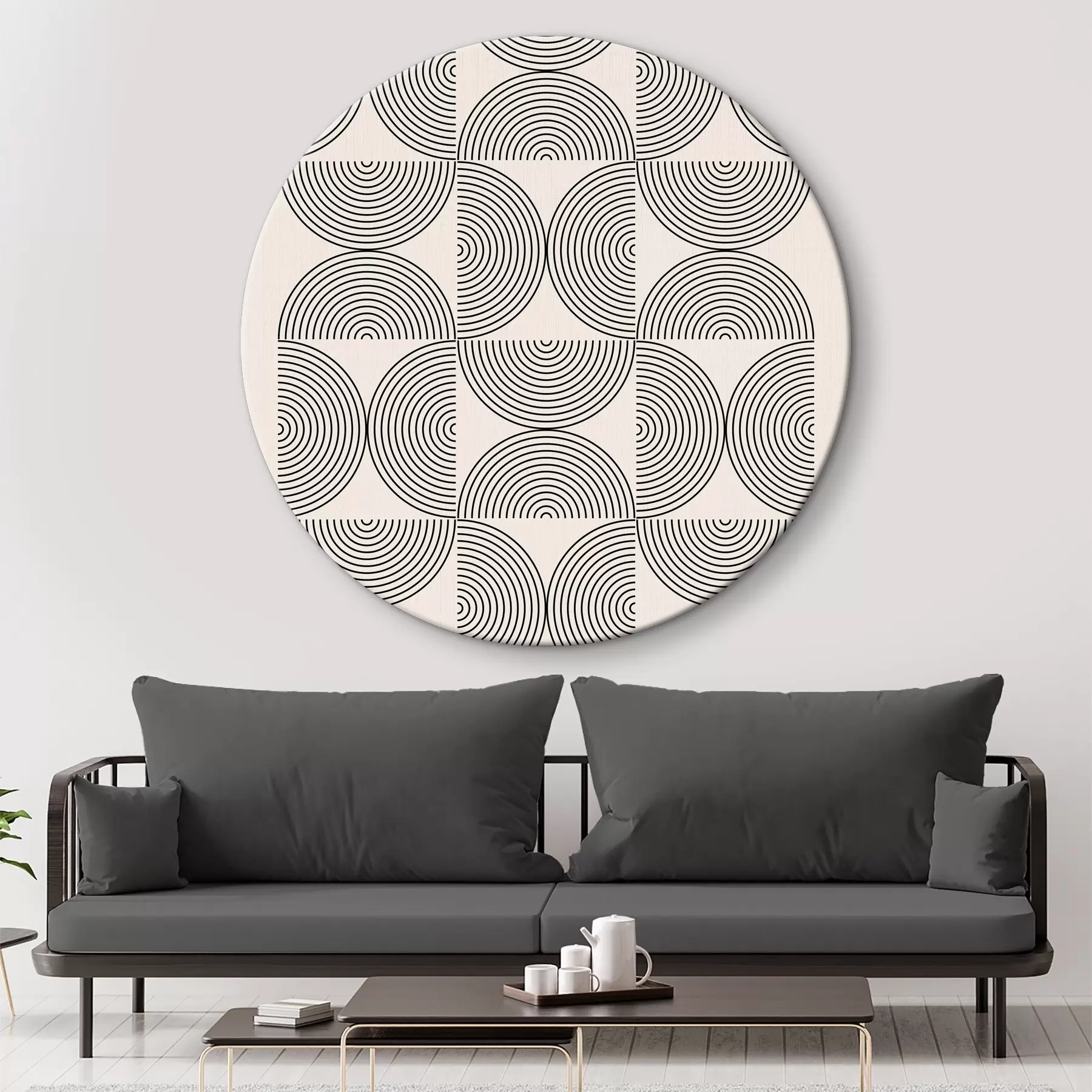 Tableau Harmonie géométrique : Cercles et lignes Symphonie r35908
