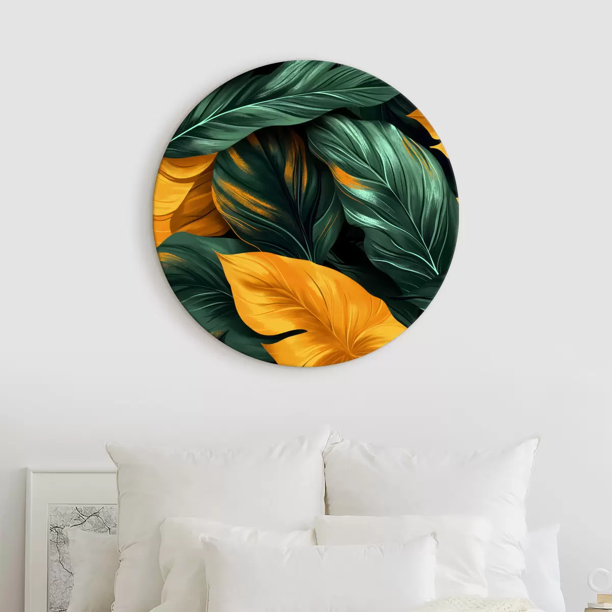 Tableaux rondes grandes feuilles r40241