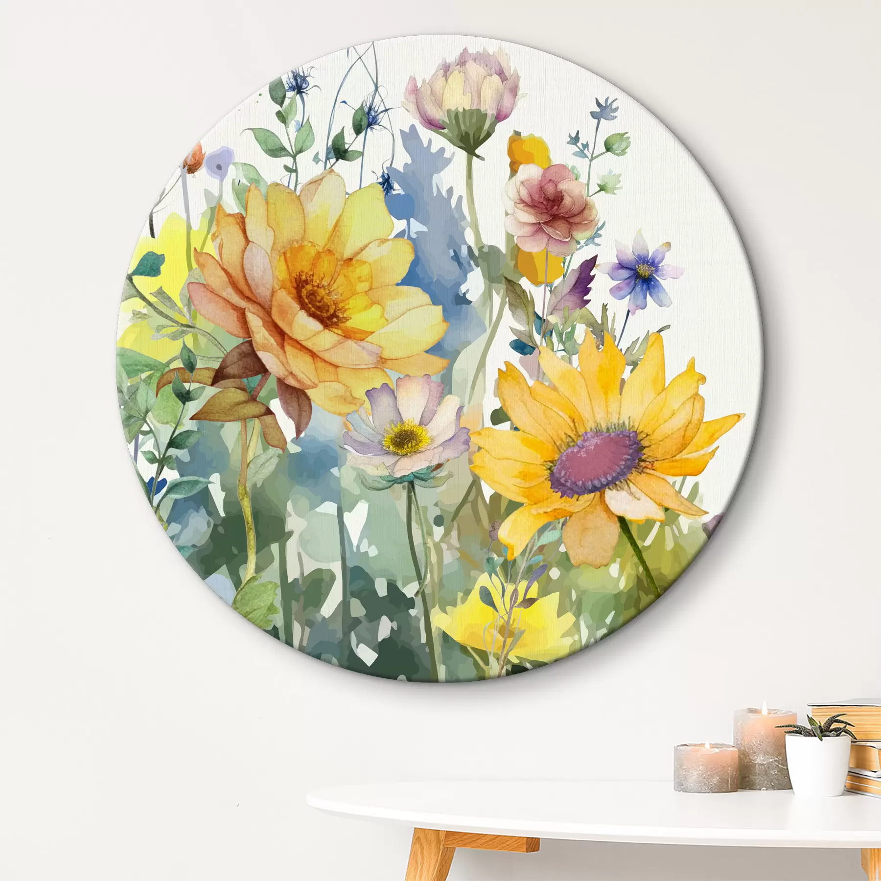 Tableau Aquarelle d'été fleurs sauvages r39340
