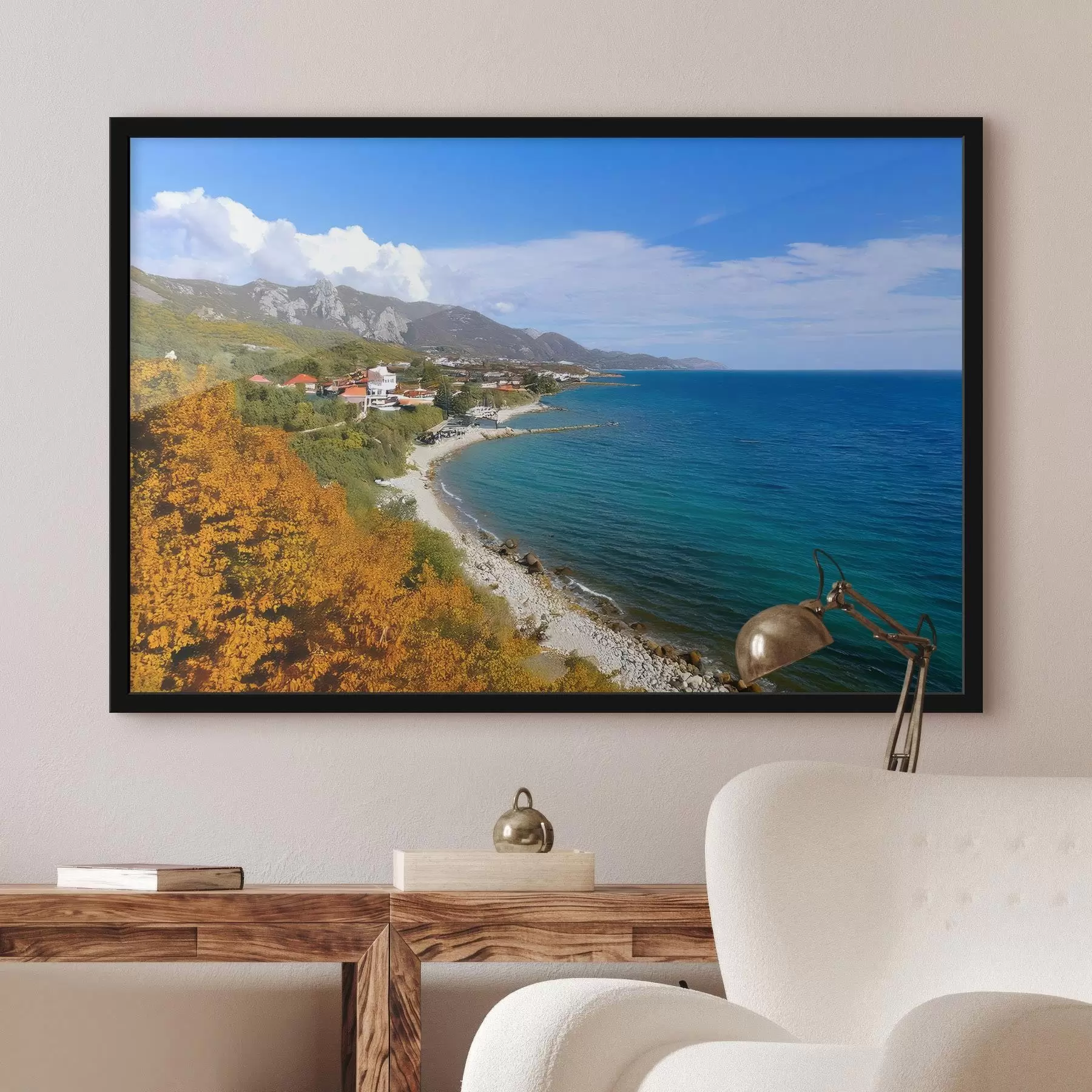 Papier peint bord de mer en automne f41994