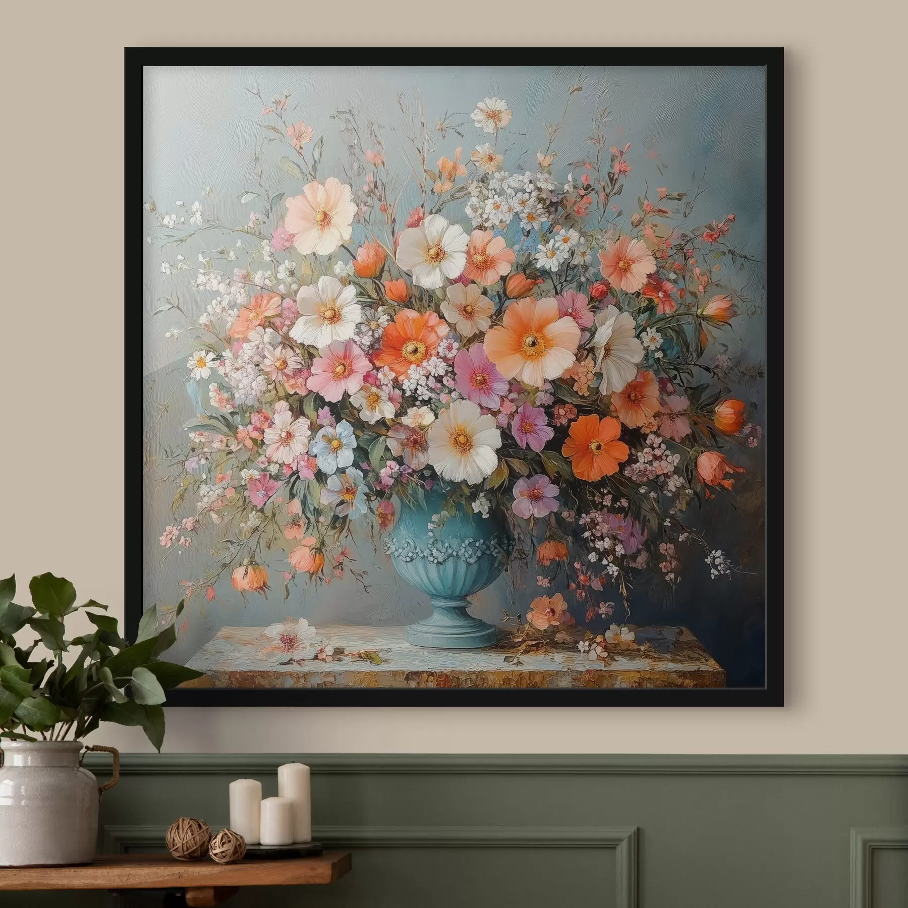 Papier peint fleurs sauvages brillantes dans un vase f42022