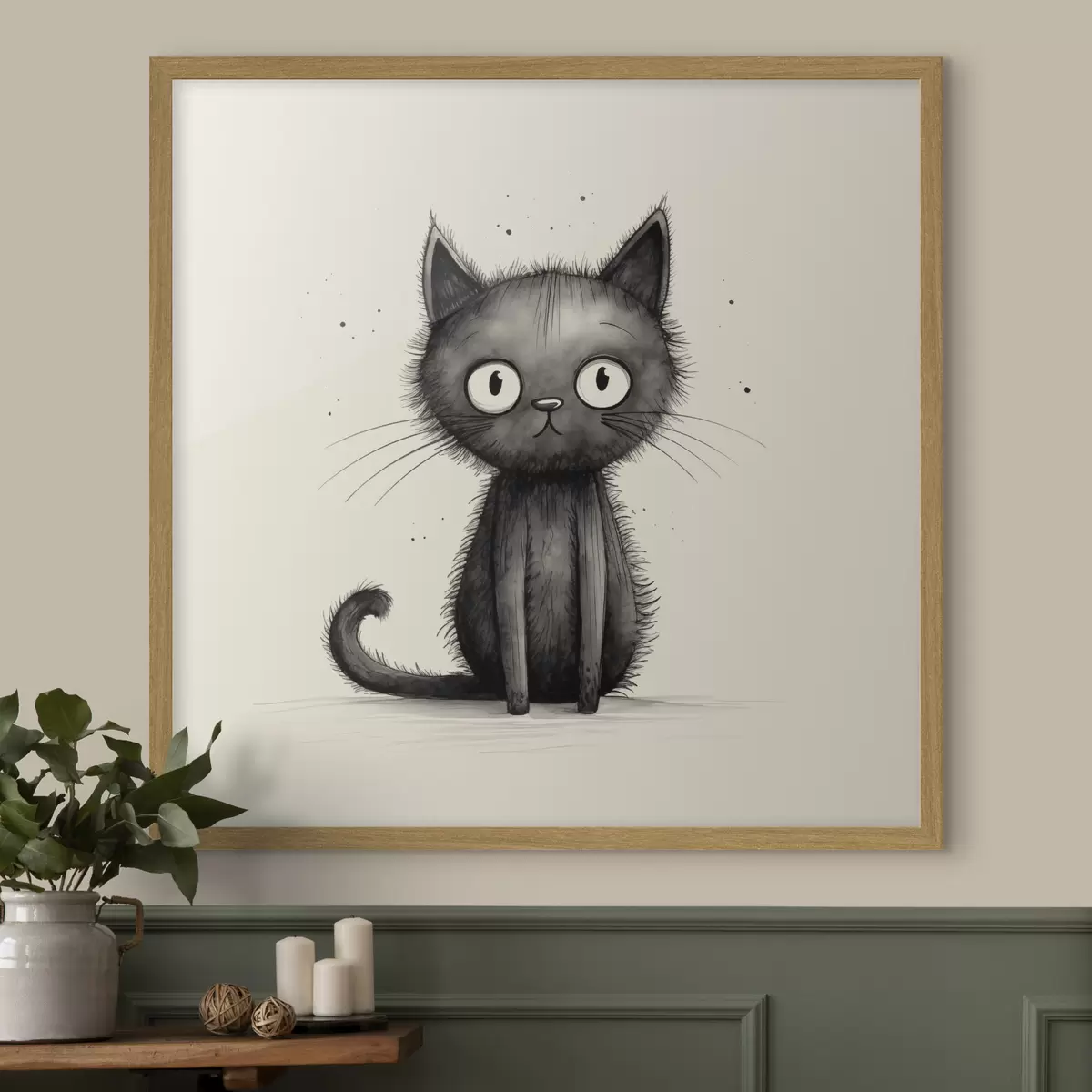 Poster Minimalisme du chat noir f42033
