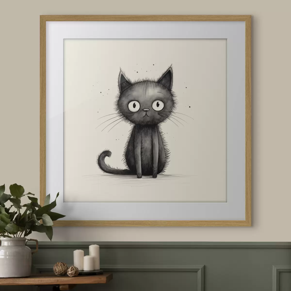 Poster Minimalisme du chat noir f42033