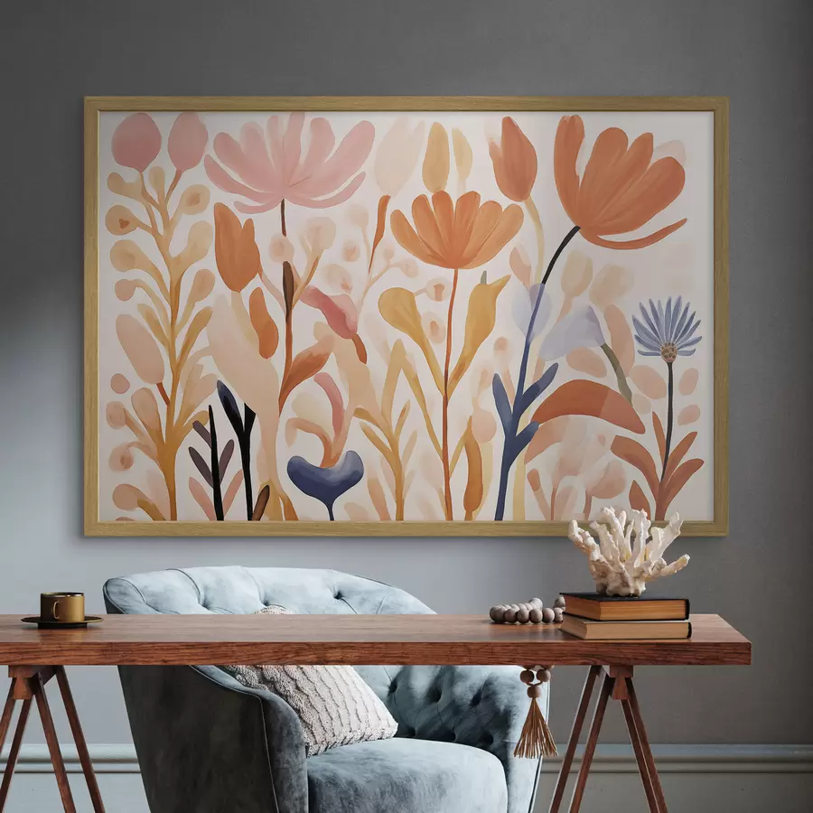 Papier peint Plantes et fleurs abstraites f42034