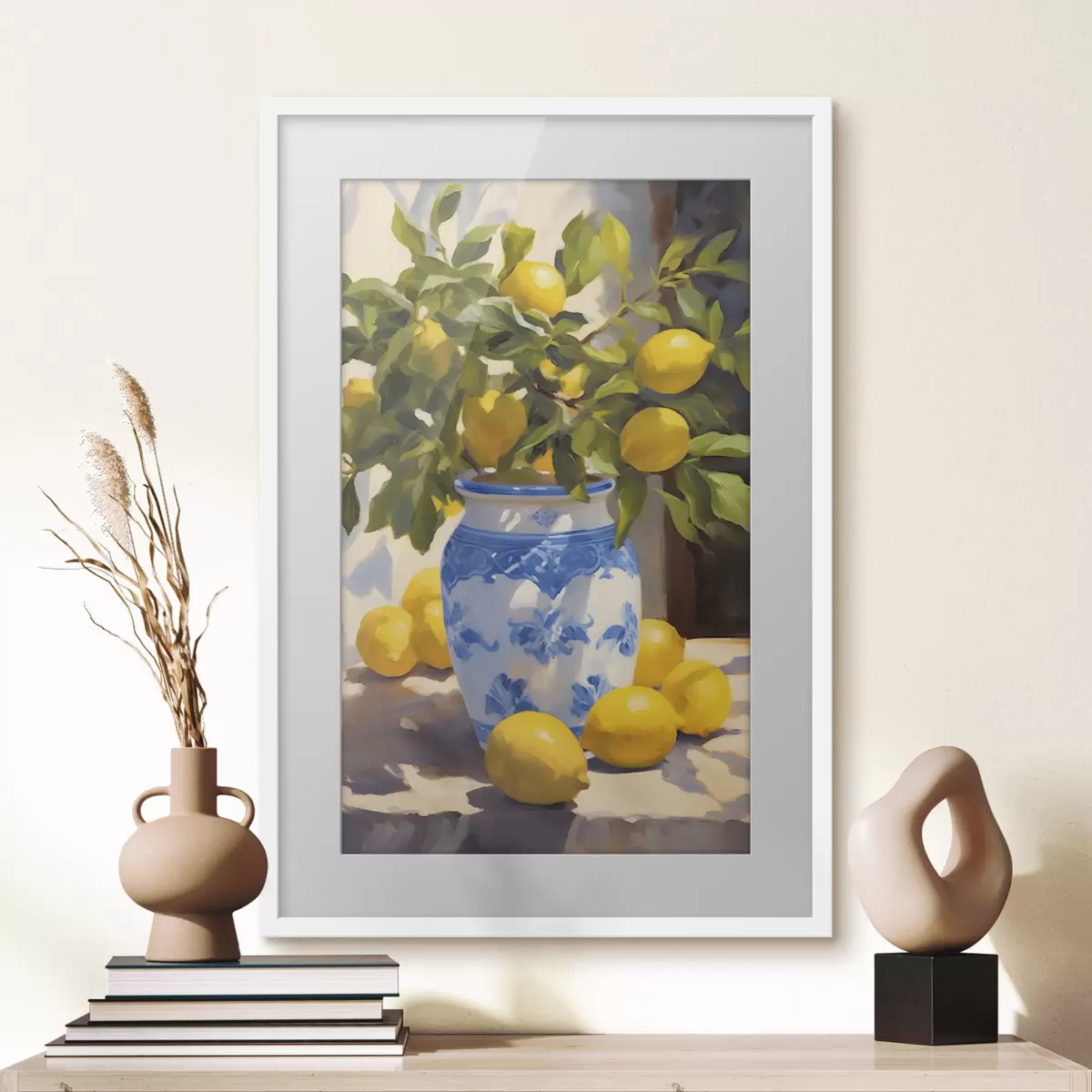 Poster Vase et citrons f41790